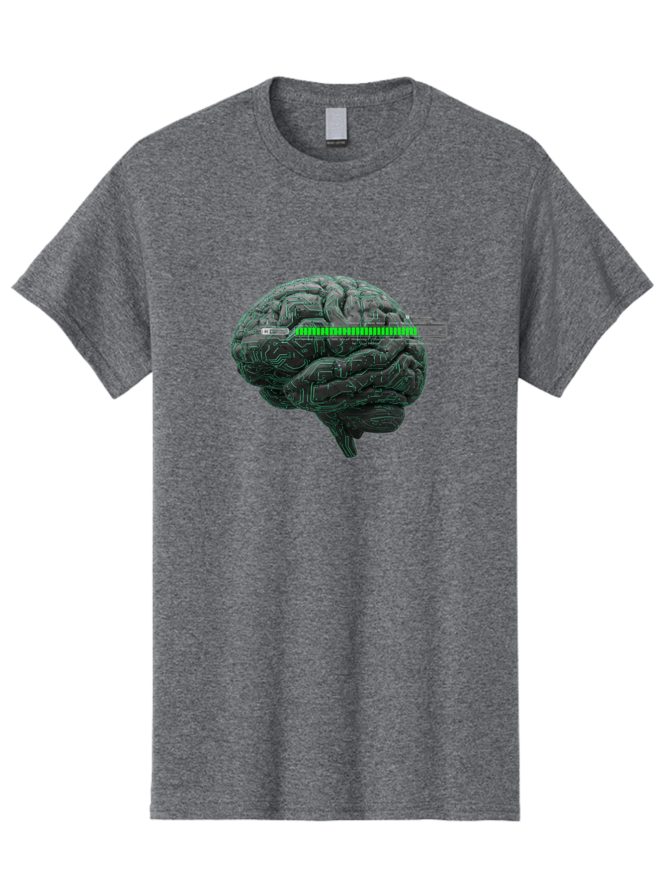 Cpu-Brain Men'S Graphic Tee, 100% Cotton, Comfortable Casual Summer Wear, Machine Washable, Human Brain, Circuit Board, Technology Integration, Futuristic Design, Artificial Intelligence, Neuroscience, Me Grown, Tech Meets Biology Baa409