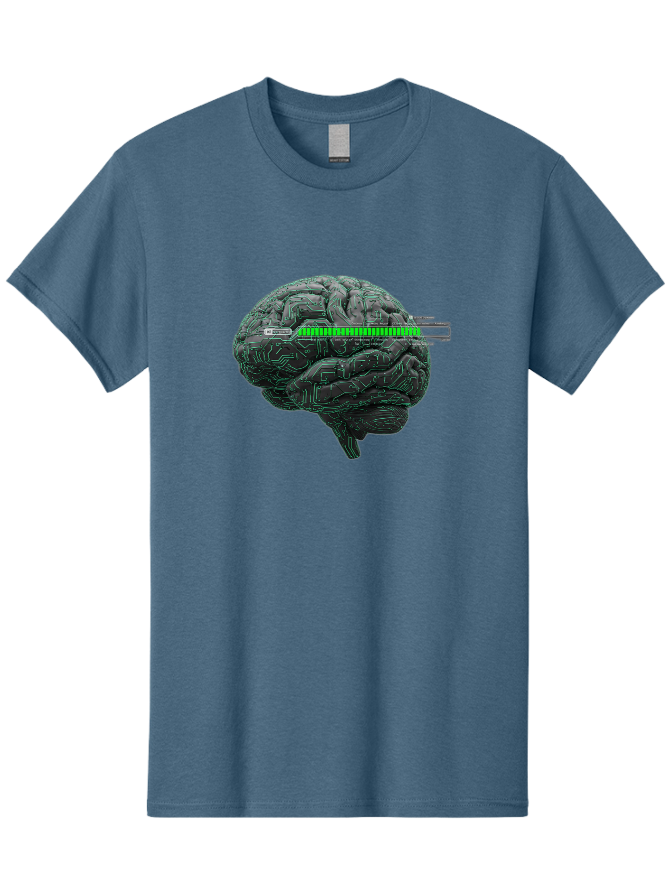 Cpu-Brain Men'S Graphic Tee, 100% Cotton, Comfortable Casual Summer Wear, Machine Washable, Human Brain, Circuit Board, Technology Integration, Futuristic Design, Artificial Intelligence, Neuroscience, Me Grown, Tech Meets Biology Baa409