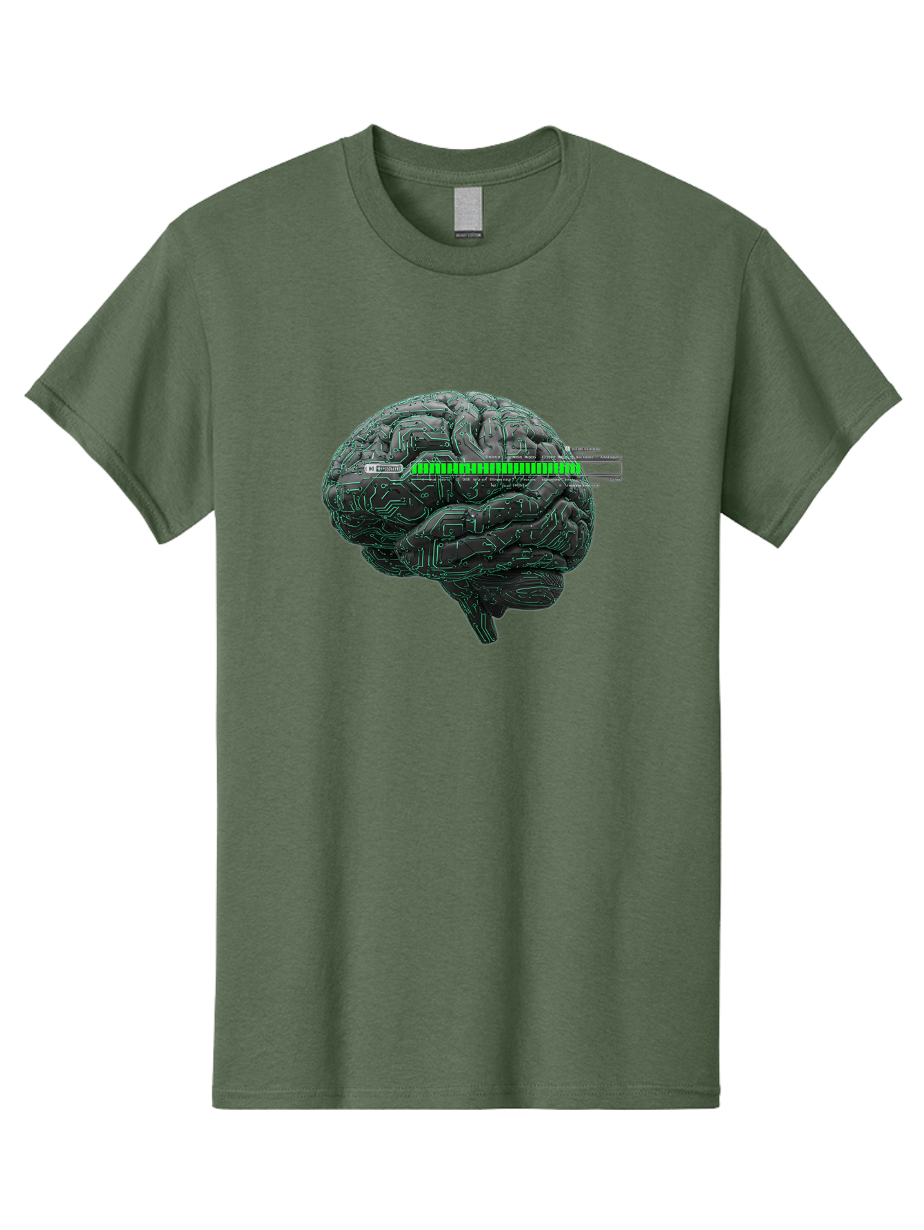 Cpu-Brain Men'S Graphic Tee, 100% Cotton, Comfortable Casual Summer Wear, Machine Washable, Human Brain, Circuit Board, Technology Integration, Futuristic Design, Artificial Intelligence, Neuroscience, Me Grown, Tech Meets Biology Baa409