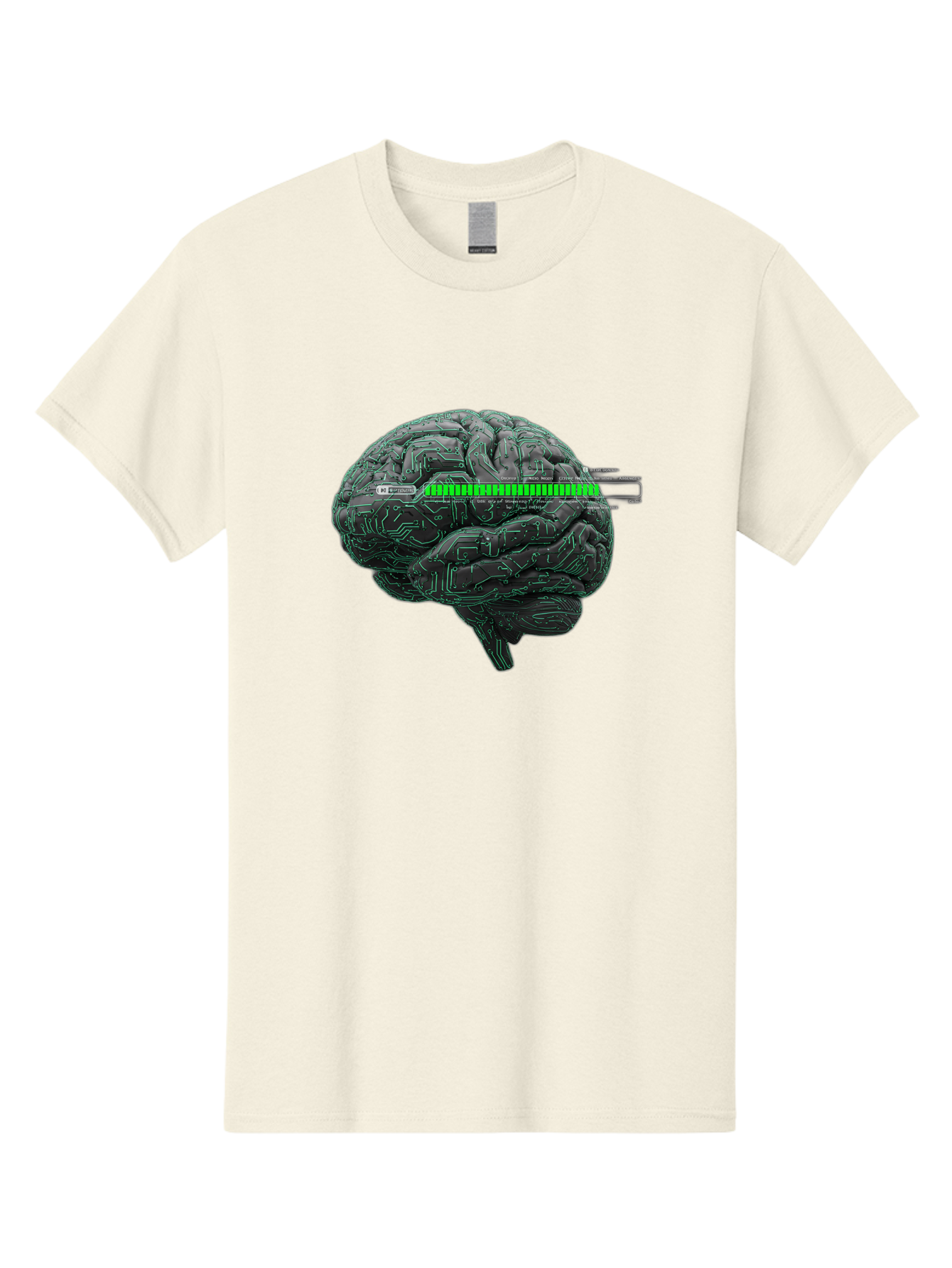 Cpu-Brain Men'S Graphic Tee, 100% Cotton, Comfortable Casual Summer Wear, Machine Washable, Human Brain, Circuit Board, Technology Integration, Futuristic Design, Artificial Intelligence, Neuroscience, Me Grown, Tech Meets Biology Baa409