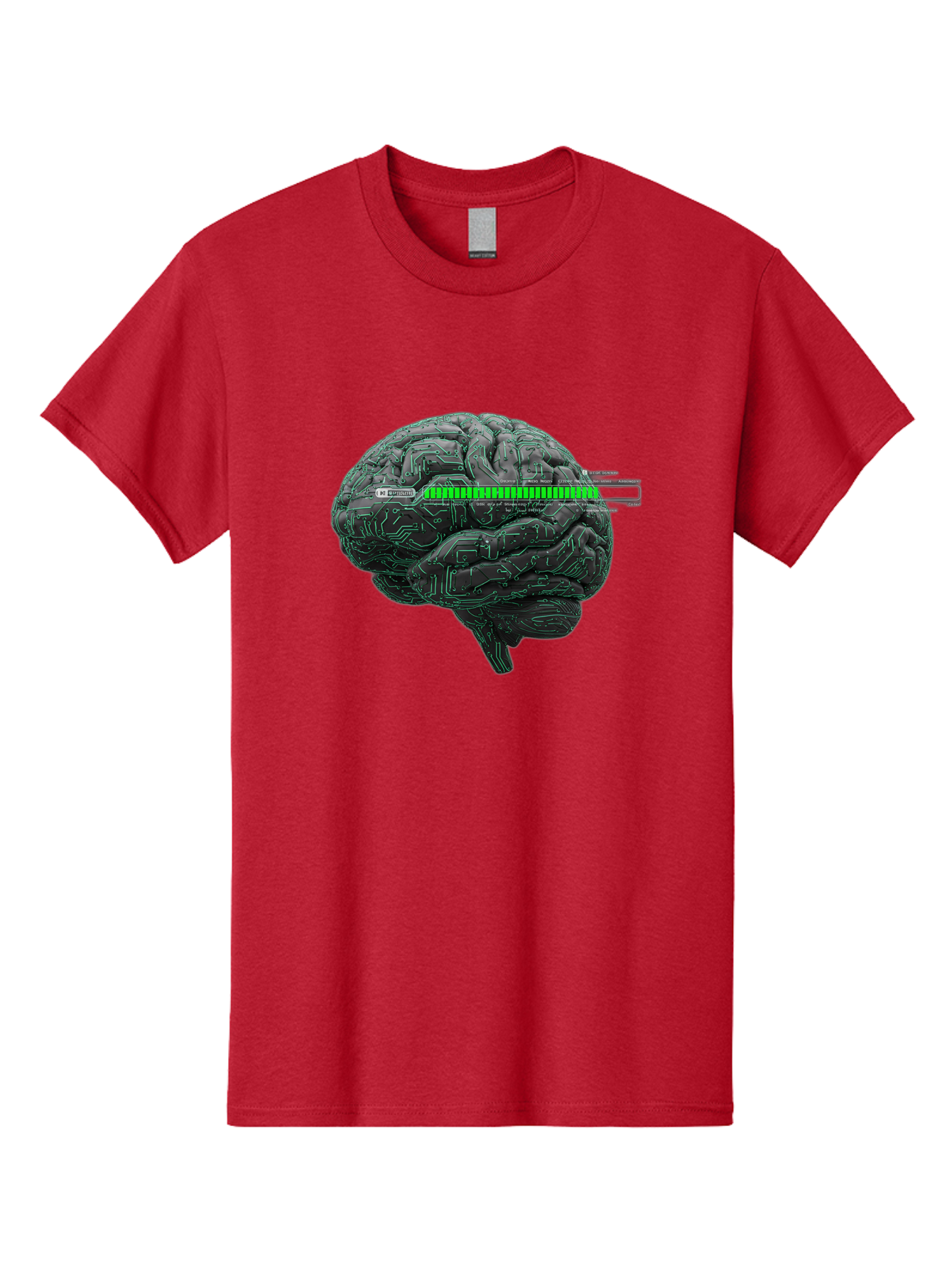 Cpu-Brain Men'S Graphic Tee, 100% Cotton, Comfortable Casual Summer Wear, Machine Washable, Human Brain, Circuit Board, Technology Integration, Futuristic Design, Artificial Intelligence, Neuroscience, Me Grown, Tech Meets Biology Baa409