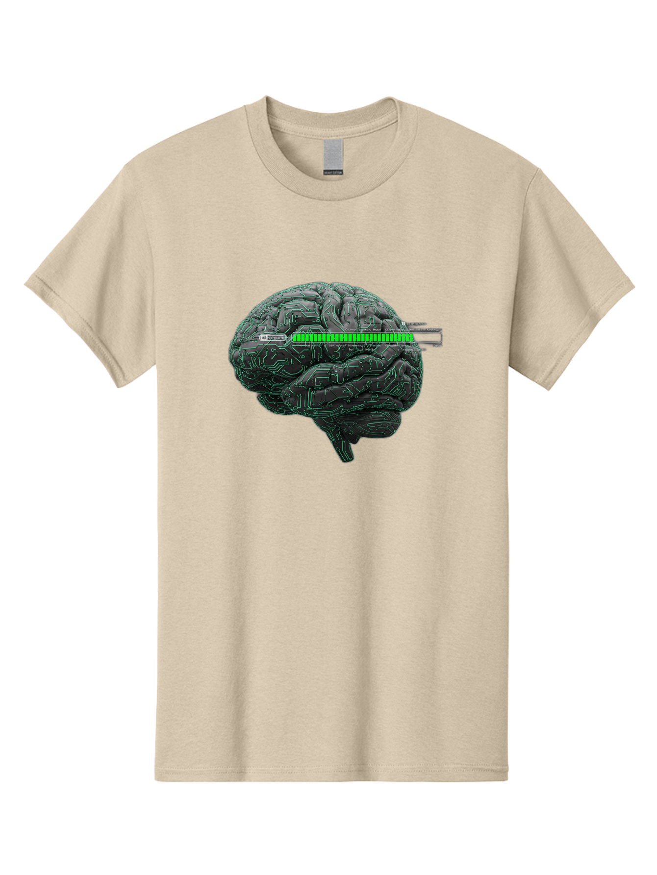 Cpu-Brain Men'S Graphic Tee, 100% Cotton, Comfortable Casual Summer Wear, Machine Washable, Human Brain, Circuit Board, Technology Integration, Futuristic Design, Artificial Intelligence, Neuroscience, Me Grown, Tech Meets Biology Baa409