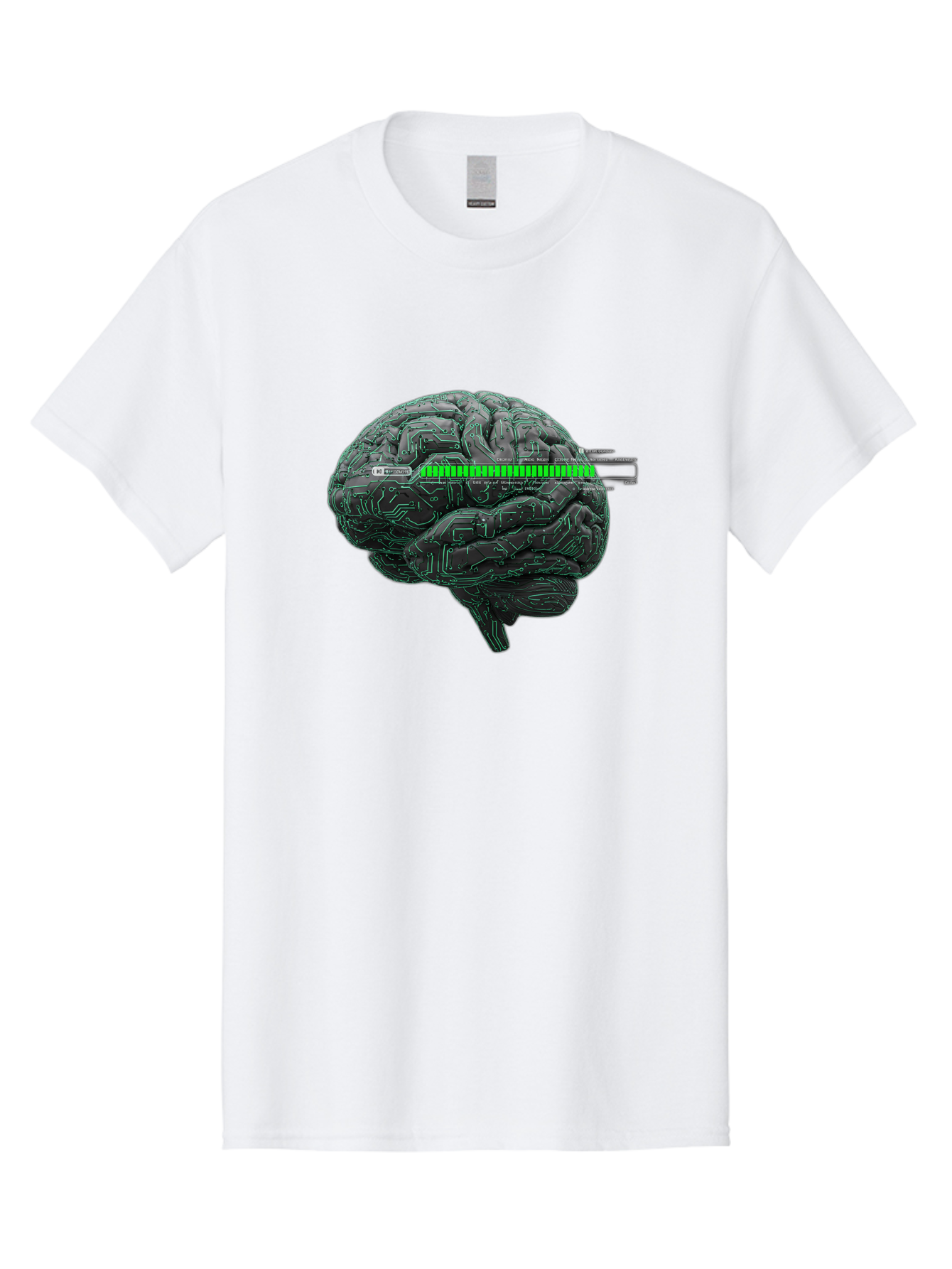 Cpu-Brain Men'S Graphic Tee, 100% Cotton, Comfortable Casual Summer Wear, Machine Washable, Human Brain, Circuit Board, Technology Integration, Futuristic Design, Artificial Intelligence, Neuroscience, Me Grown, Tech Meets Biology Baa409