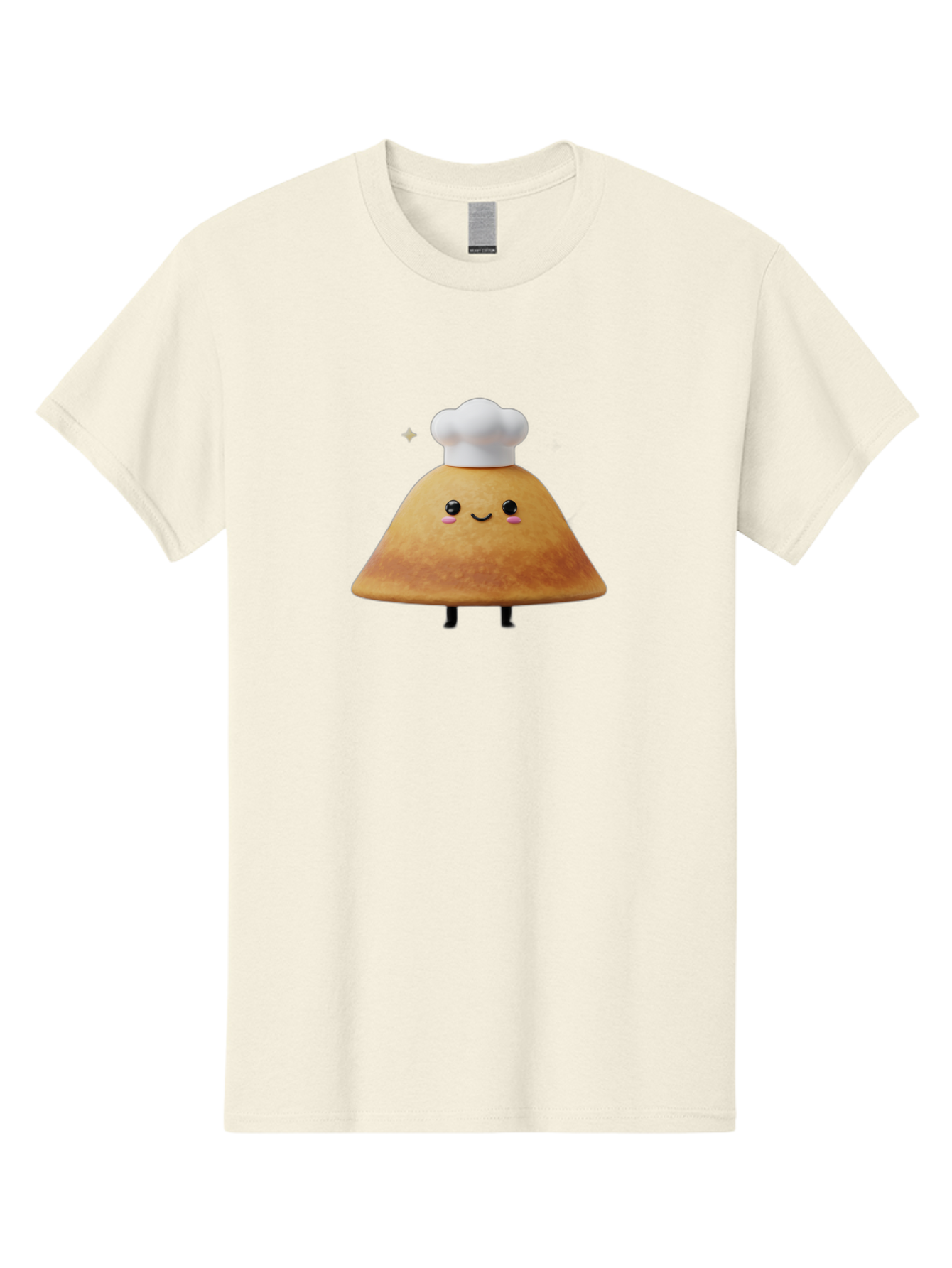Crepe Men'S Graphic Tee, 100% Cotton, Comfortable Casual Summer Wear, Machine Washable, Crepe With Chef Hat, Cartoon Food, Adorable Character, Smiling Face, Cute Animation, French Cuisine, Sweet Treat, Foodie Fun, Animated Delight, Baa416