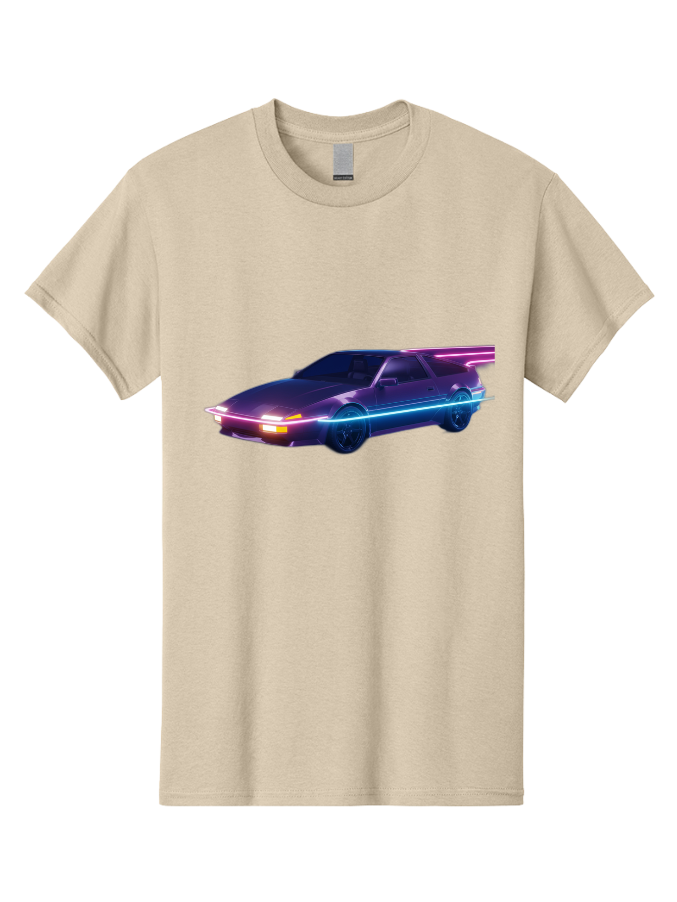 Datsun-280Z Men'S Graphic Tee, 100% Cotton, Comfortable Casual Summer Wear, Machine Washable, Sports Car, Neon Lights, Futuristic Design, Sleek Vehicle, High-Tech Car, Synthwave Aesthetic, Retro-Futurism, Glowing Accents, Modern Style Baa441