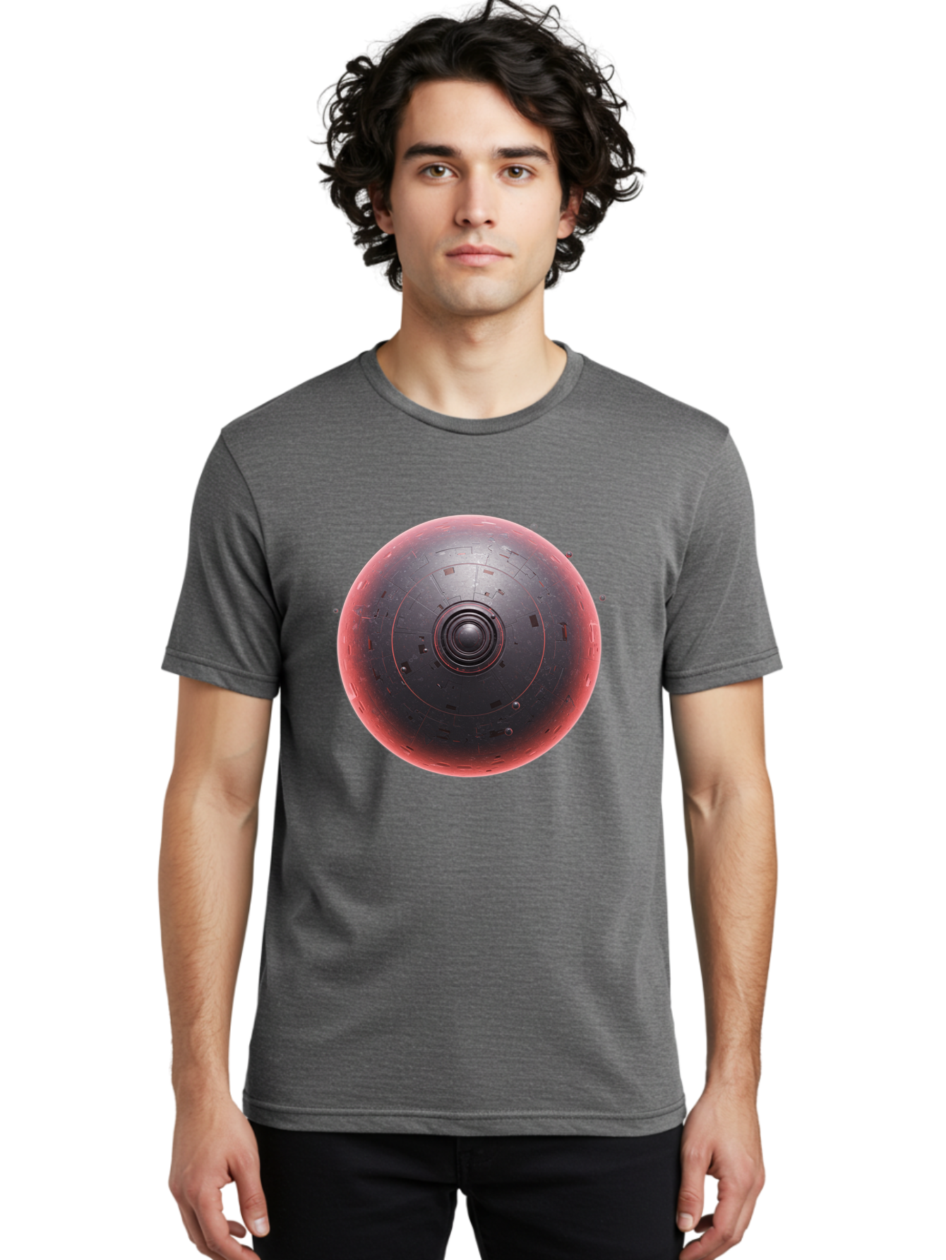 Death-Star Men'S Graphic Tee, 100% Cotton, Comfortable Casual Summer Wear, Machine Washable, Death Star, Star Wars, Space Station, Iconic Design, Futuristic Technology, Spherical Shape, Dark Side, Sci-Fi, Pop Culture Baa442