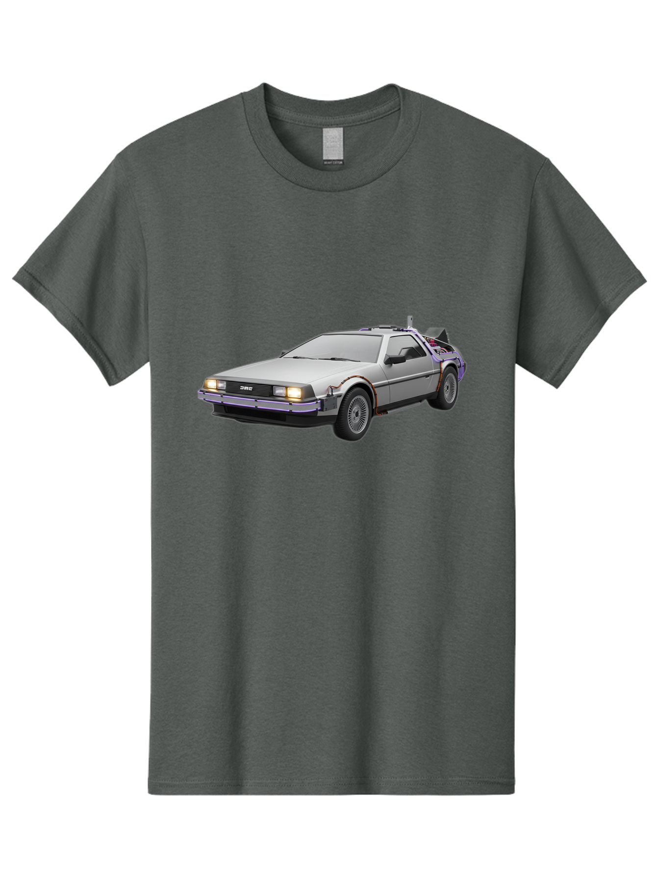 Delorean-Dmc-12 Men'S Graphic Tee, 100% Cotton, Comfortable Casual Summer Wear, Machine Washable, Delorean Dmc-12 Car, Futuristic Automobile, Time-Traveling Vehicle, Stainless Steel Body, Gull-Wing Doors, Classic Movie Prop, Baa444