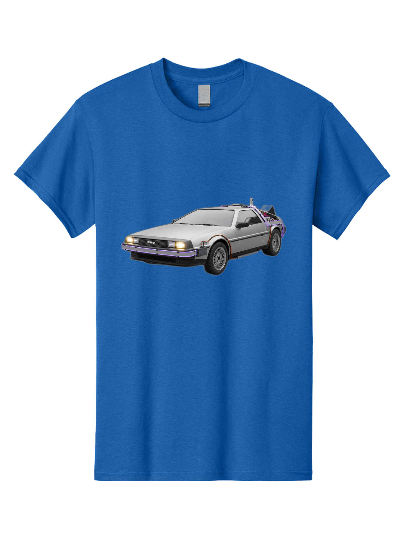 Delorean-Dmc-12 Men'S Graphic Tee, 100% Cotton, Comfortable Casual Summer Wear, Machine Washable, Delorean Dmc-12 Car, Futuristic Automobile, Time-Traveling Vehicle, Stainless Steel Body, Gull-Wing Doors, Classic Movie Prop, Baa444