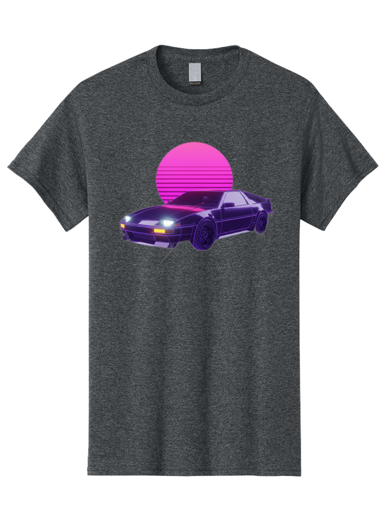 Delorean Men'S Graphic Tee, 100% Cotton, Comfortable Casual Summer Wear, Machine Washable, Delorean Dmc-12 Car, Retro Futuristic Design, Neon Lights, Synthwave Style, Vaporwave Aesthetic, Futuristic Vehicle, Sports Car Baa445