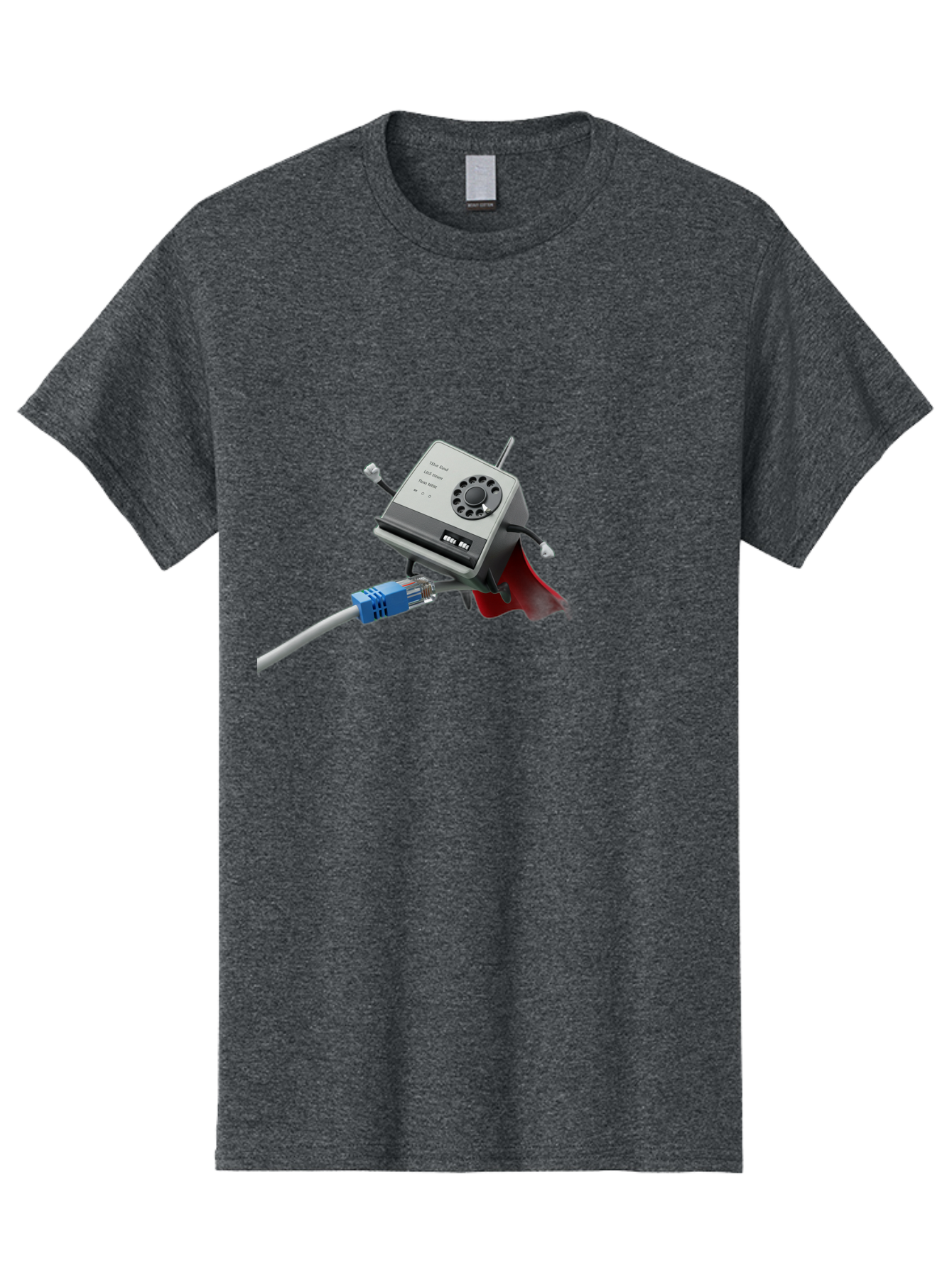 Dial-Up-Modem Men'S Graphic Tee, 100% Cotton, Comfortable Casual Summer Wear, Machine Washable, 56K V.90/V.34 Fax/Data/Voice Modem, Vintage Computer Hardware, Retro Technology, Dial-Up Internet, Nostalgic Tech, Antique Electronics, Baa447
