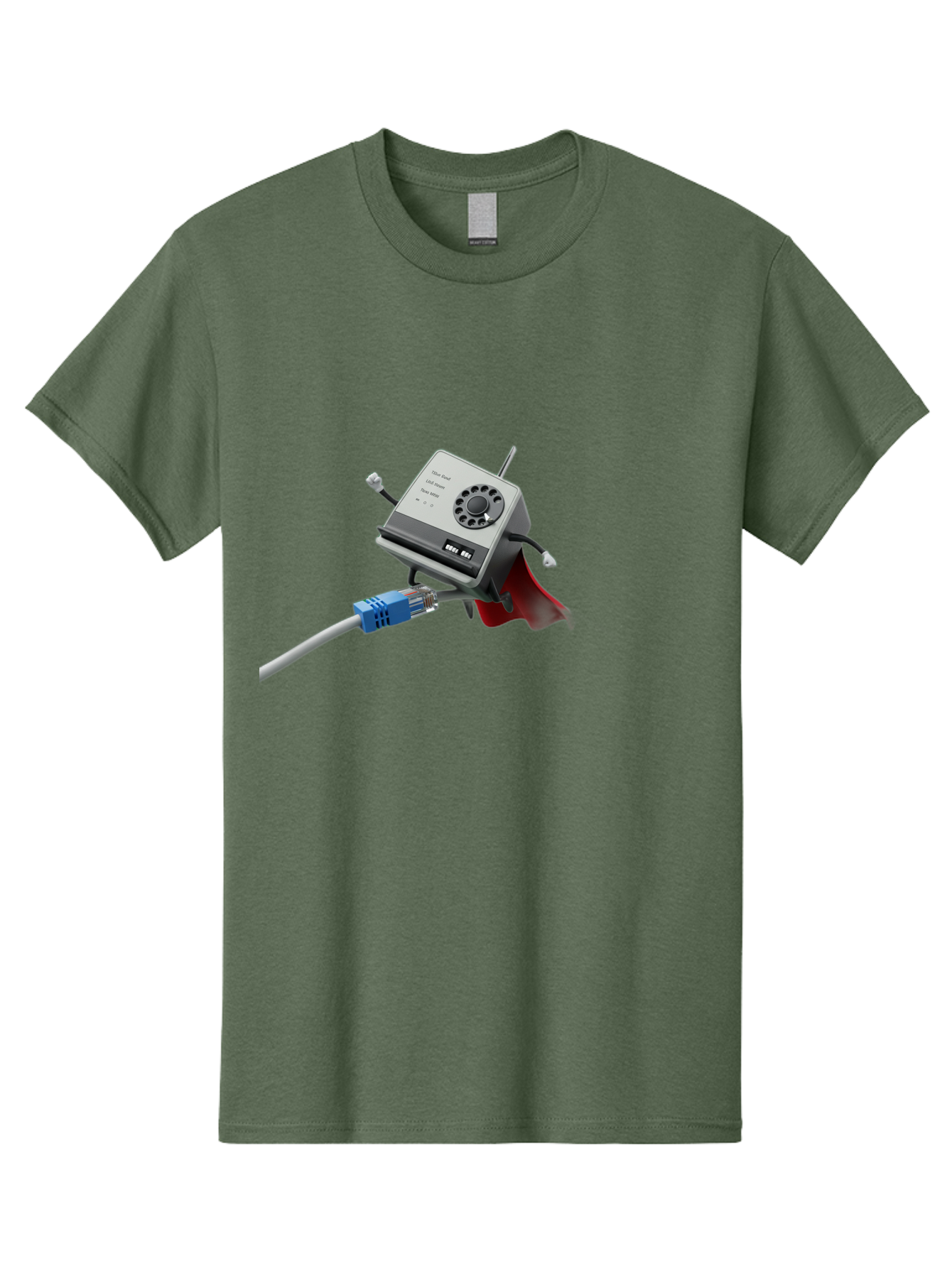Dial-Up-Modem Men'S Graphic Tee, 100% Cotton, Comfortable Casual Summer Wear, Machine Washable, 56K V.90/V.34 Fax/Data/Voice Modem, Vintage Computer Hardware, Retro Technology, Dial-Up Internet, Nostalgic Tech, Antique Electronics, Baa447