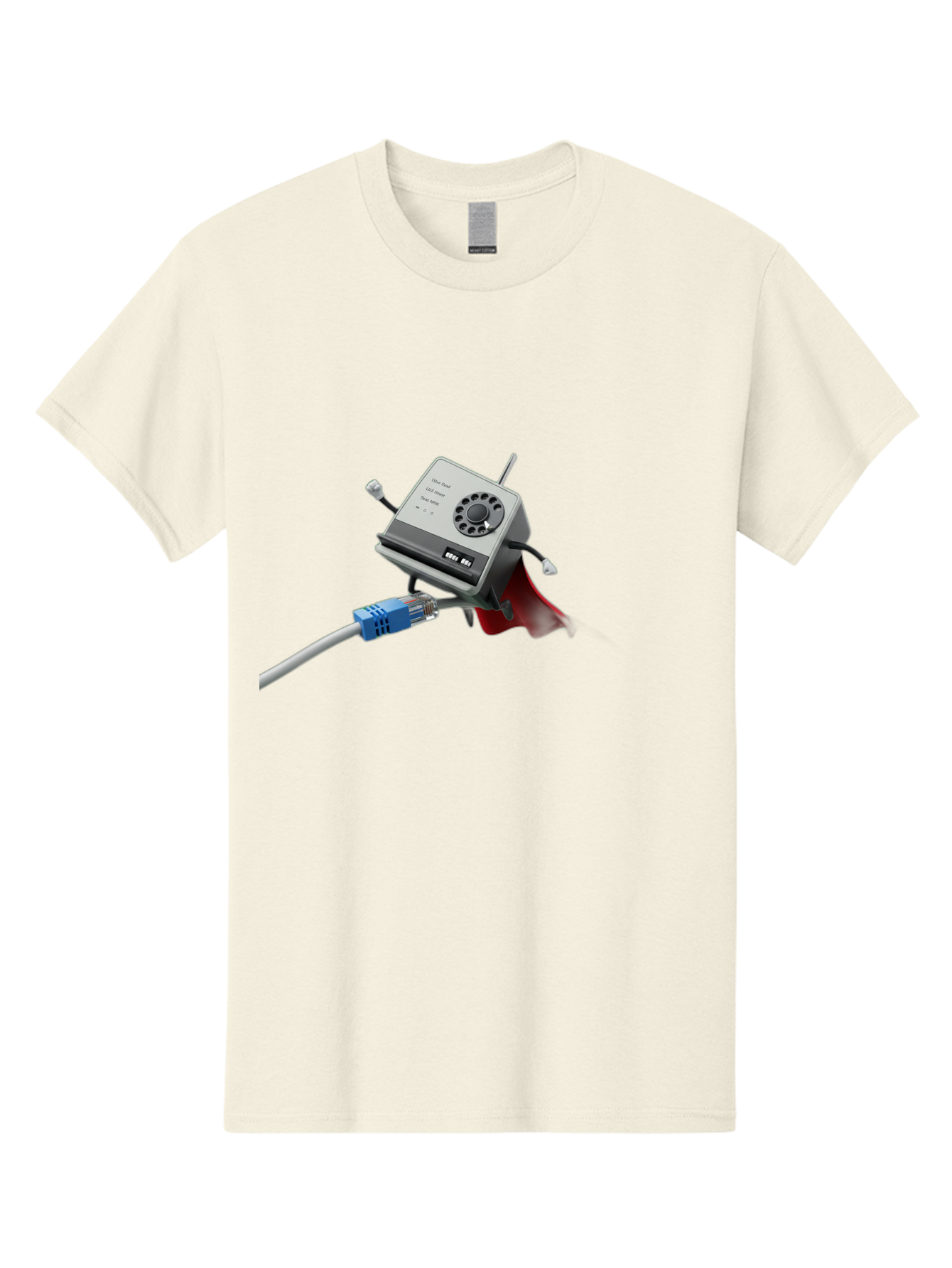 Dial-Up-Modem Men'S Graphic Tee, 100% Cotton, Comfortable Casual Summer Wear, Machine Washable, 56K V.90/V.34 Fax/Data/Voice Modem, Vintage Computer Hardware, Retro Technology, Dial-Up Internet, Nostalgic Tech, Antique Electronics, Baa447