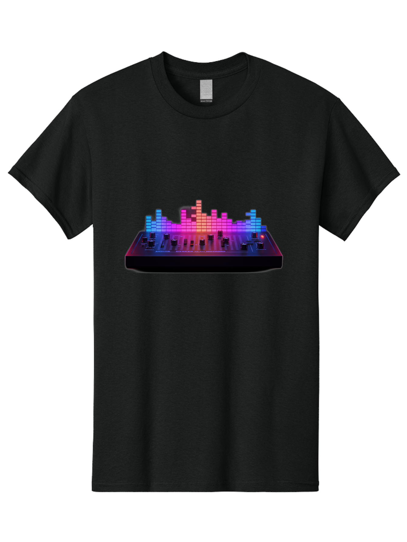 Dj-Controller Men'S Graphic Tee, 100% Cotton, Comfortable Casual Summer Wear, Machine Washable, Dj Equipment, Music Production, Sound Mixer, Audio Technology, Electronic Dance Music, Beat Matching, Dj Software, Music Creation, Sound Waves Baa453