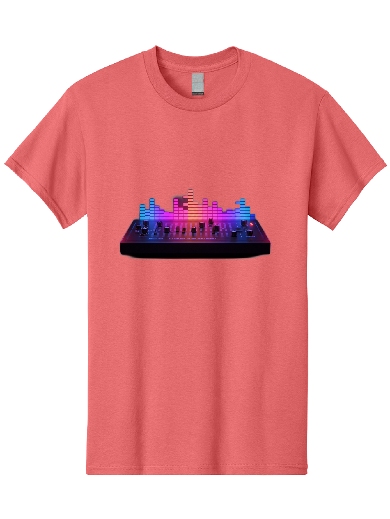 Dj-Controller Men'S Graphic Tee, 100% Cotton, Comfortable Casual Summer Wear, Machine Washable, Dj Equipment, Music Production, Sound Mixer, Audio Technology, Electronic Dance Music, Beat Matching, Dj Software, Music Creation, Sound Waves Baa453