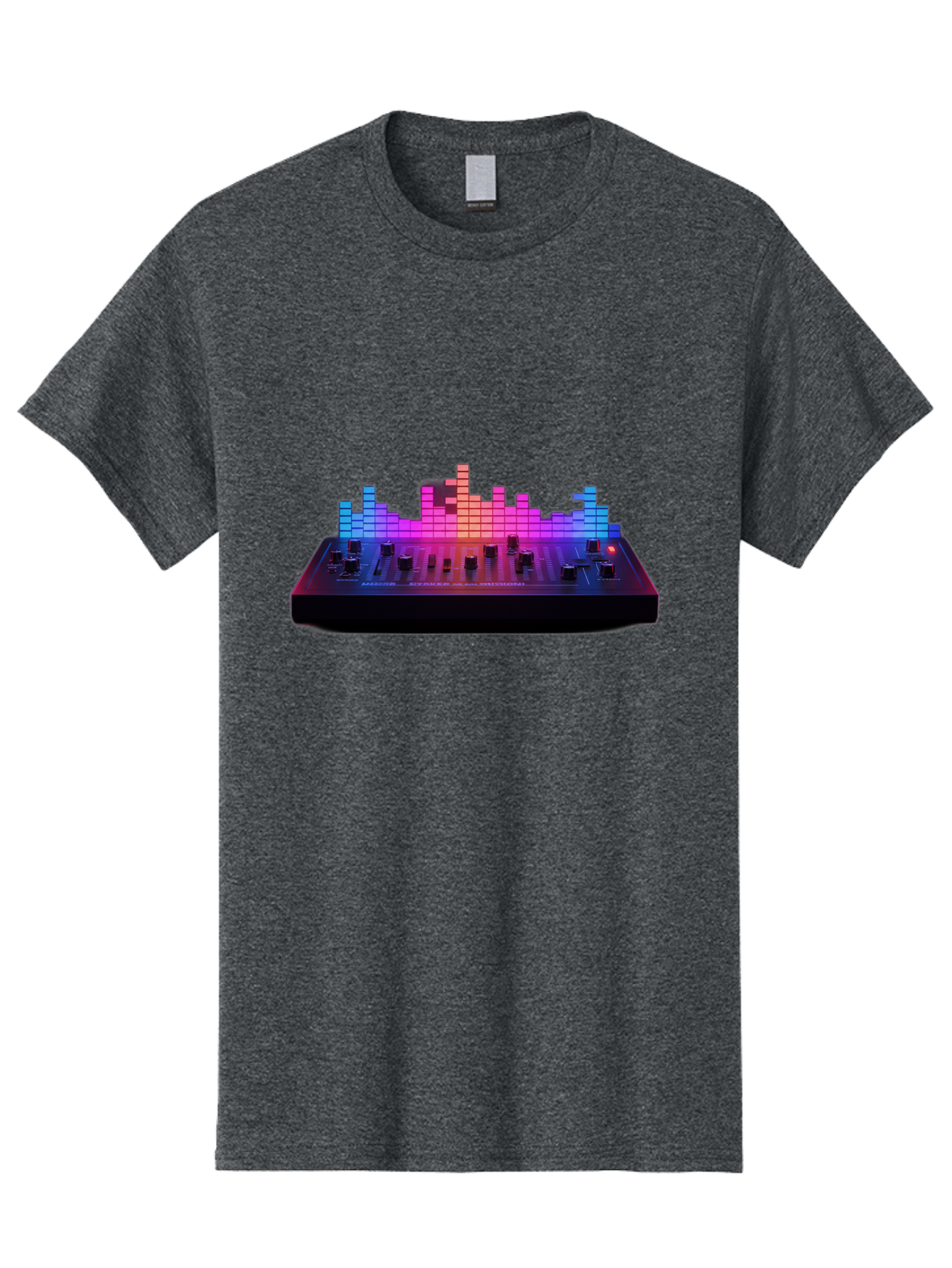 Dj-Controller Men'S Graphic Tee, 100% Cotton, Comfortable Casual Summer Wear, Machine Washable, Dj Equipment, Music Production, Sound Mixer, Audio Technology, Electronic Dance Music, Beat Matching, Dj Software, Music Creation, Sound Waves Baa453