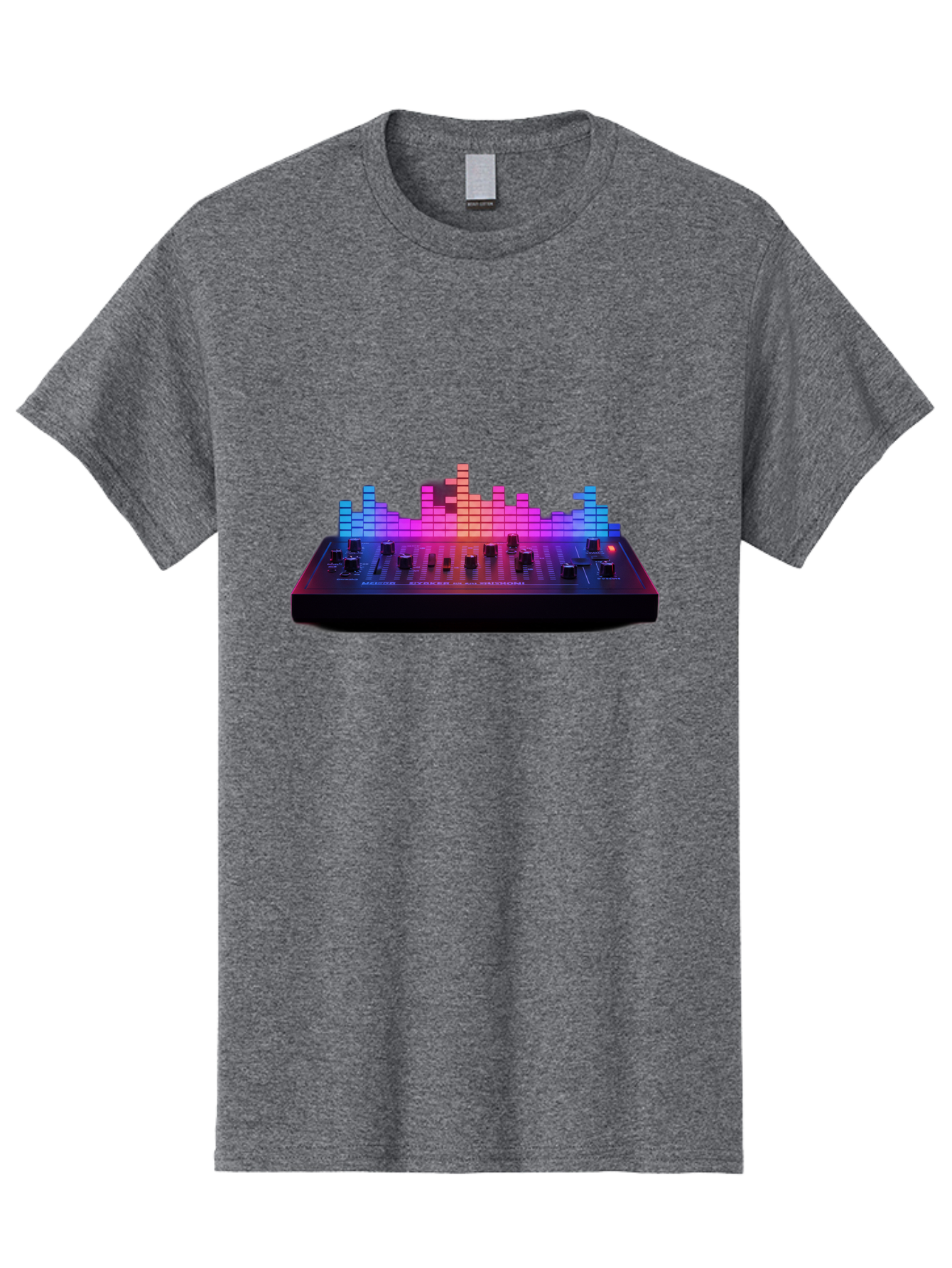 Dj-Controller Men'S Graphic Tee, 100% Cotton, Comfortable Casual Summer Wear, Machine Washable, Dj Equipment, Music Production, Sound Mixer, Audio Technology, Electronic Dance Music, Beat Matching, Dj Software, Music Creation, Sound Waves Baa453