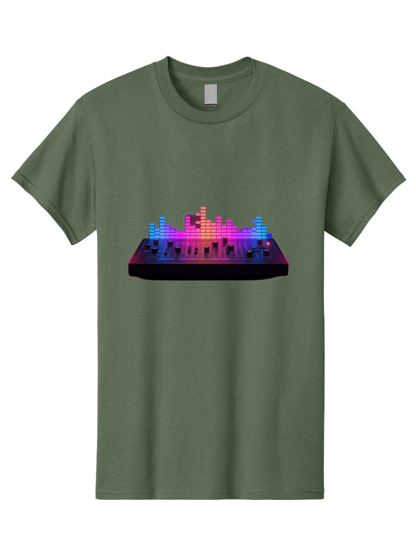 Dj-Controller Men'S Graphic Tee, 100% Cotton, Comfortable Casual Summer Wear, Machine Washable, Dj Equipment, Music Production, Sound Mixer, Audio Technology, Electronic Dance Music, Beat Matching, Dj Software, Music Creation, Sound Waves Baa453
