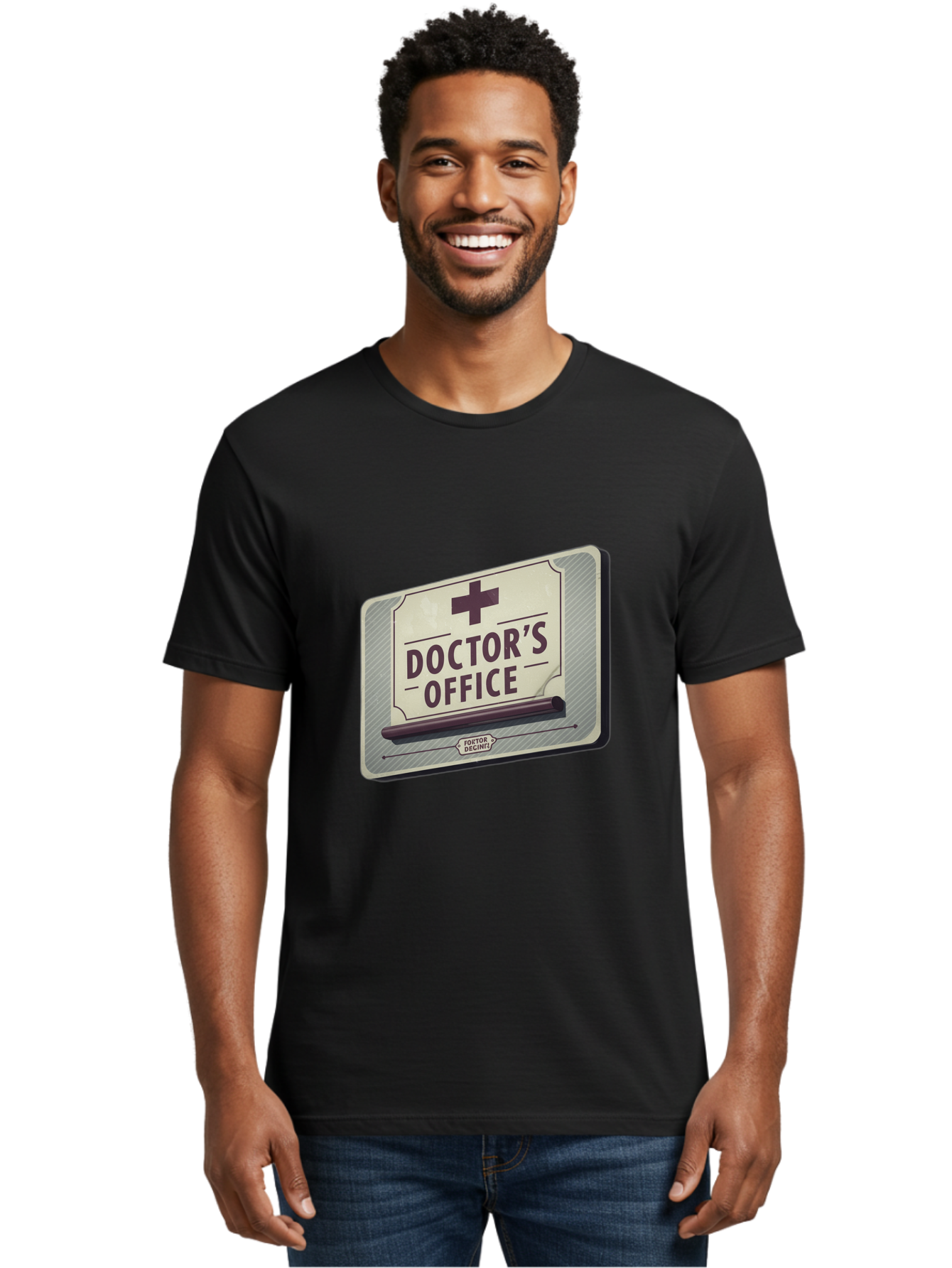 Doctor-S-Office-3 Men'S Graphic Tee, 100% Cotton, Comfortable Casual Summer Wear, Machine Washable, Doctor'S Office Sign, Medical Symbol, Medical Cross, Vintage Sign, Retro Style, Medical Signage, Healthcare Icon, Doctor'S Office, Tatort Deko Baa478