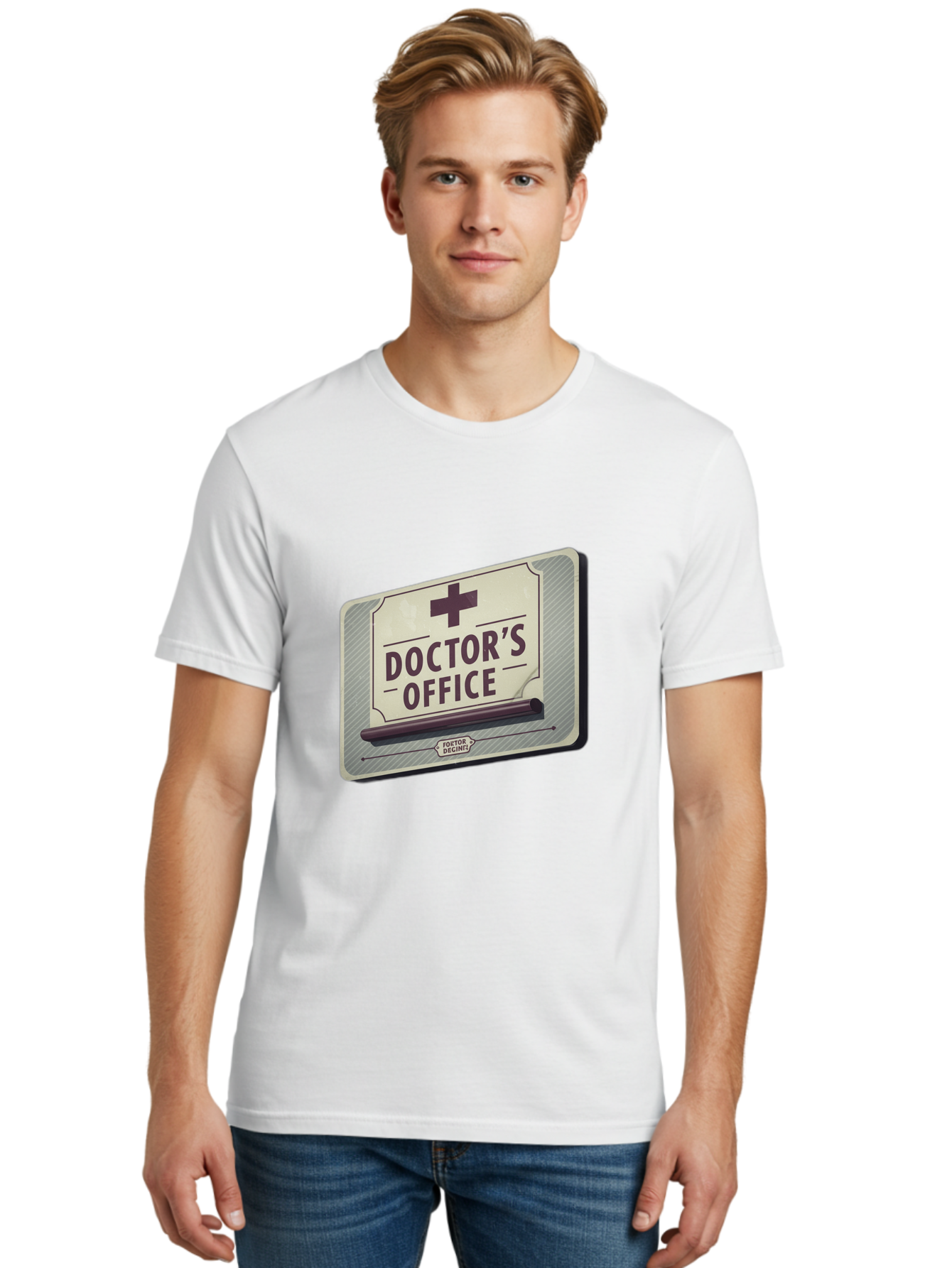 Doctor-S-Office-3 Men'S Graphic Tee, 100% Cotton, Comfortable Casual Summer Wear, Machine Washable, Doctor'S Office Sign, Medical Symbol, Medical Cross, Vintage Sign, Retro Style, Medical Signage, Healthcare Icon, Doctor'S Office, Tatort Deko Baa478