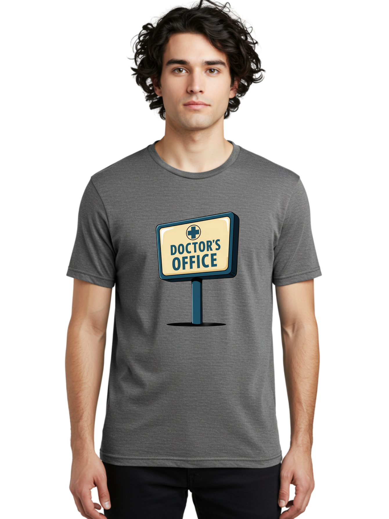 Doctor-S-Office-5 Men'S Graphic Tee, 100% Cotton, Comfortable Casual Summer Wear, Machine Washable, Doctor'S Office Sign, Medical Cross Symbol, Healthcare Facility, Medical Services, Doctor'S Office, Healthcare Provider Baa480