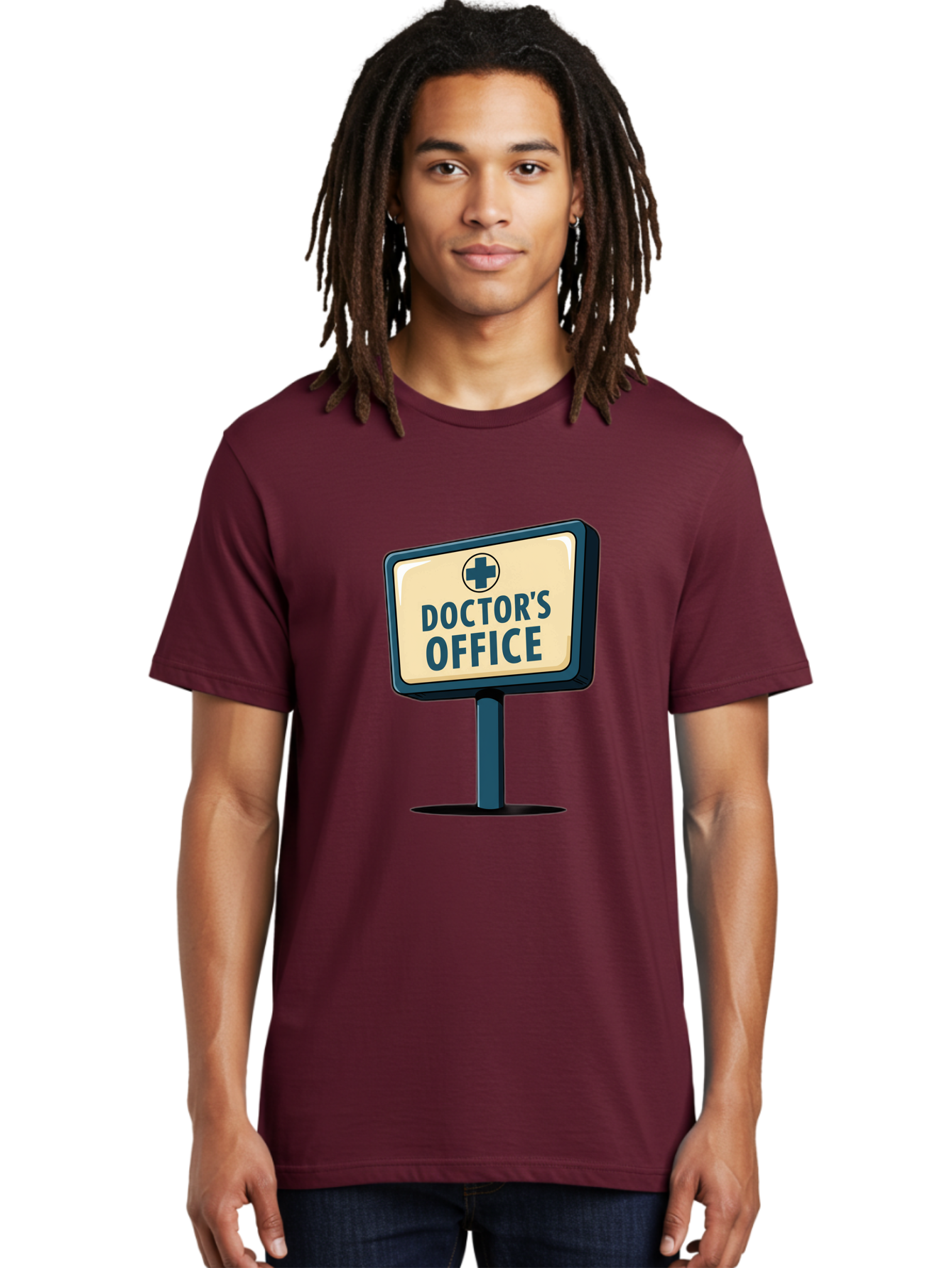 Doctor-S-Office-5 Men'S Graphic Tee, 100% Cotton, Comfortable Casual Summer Wear, Machine Washable, Doctor'S Office Sign, Medical Cross Symbol, Healthcare Facility, Medical Services, Doctor'S Office, Healthcare Provider Baa480