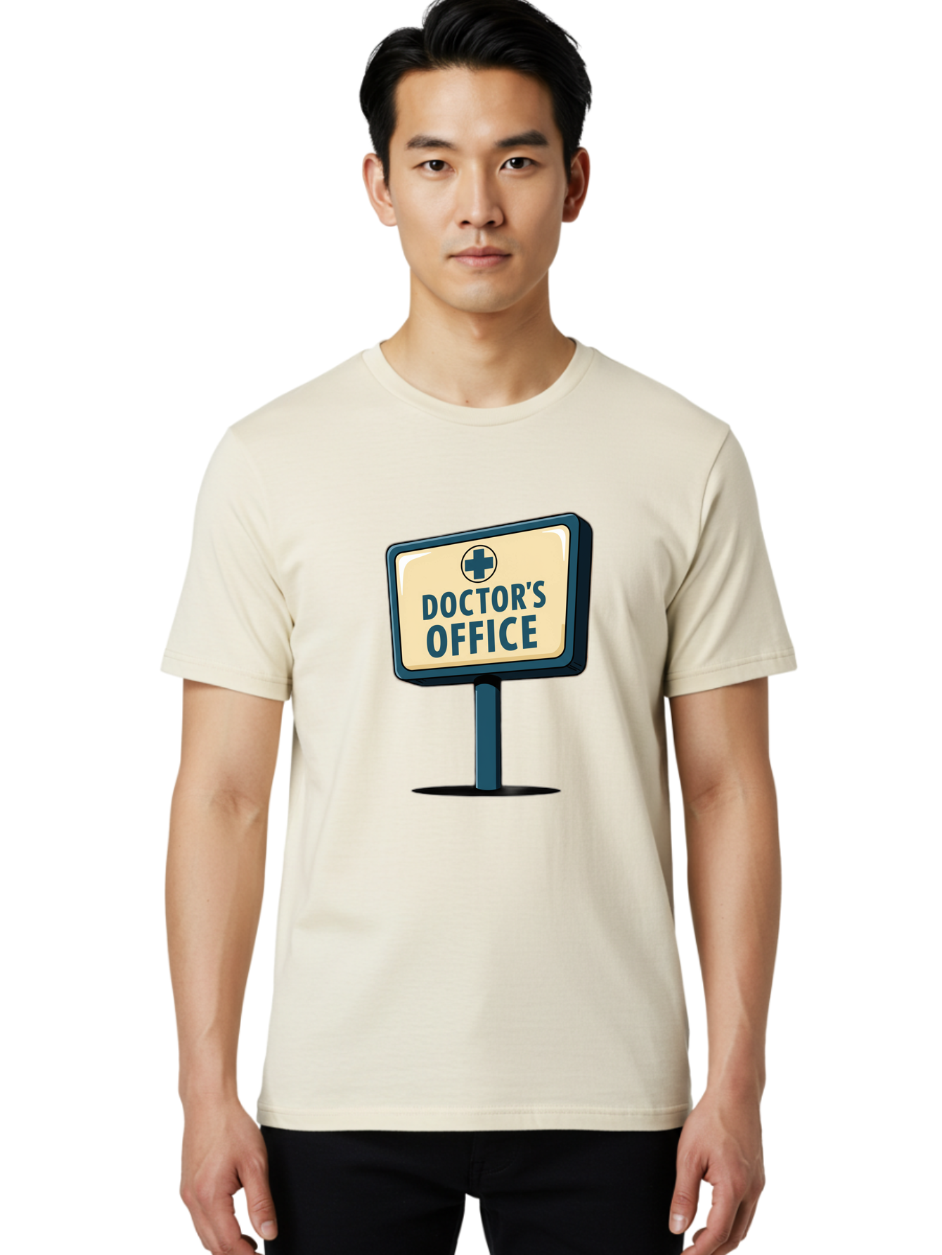 Doctor-S-Office-5 Men'S Graphic Tee, 100% Cotton, Comfortable Casual Summer Wear, Machine Washable, Doctor'S Office Sign, Medical Cross Symbol, Healthcare Facility, Medical Services, Doctor'S Office, Healthcare Provider Baa480