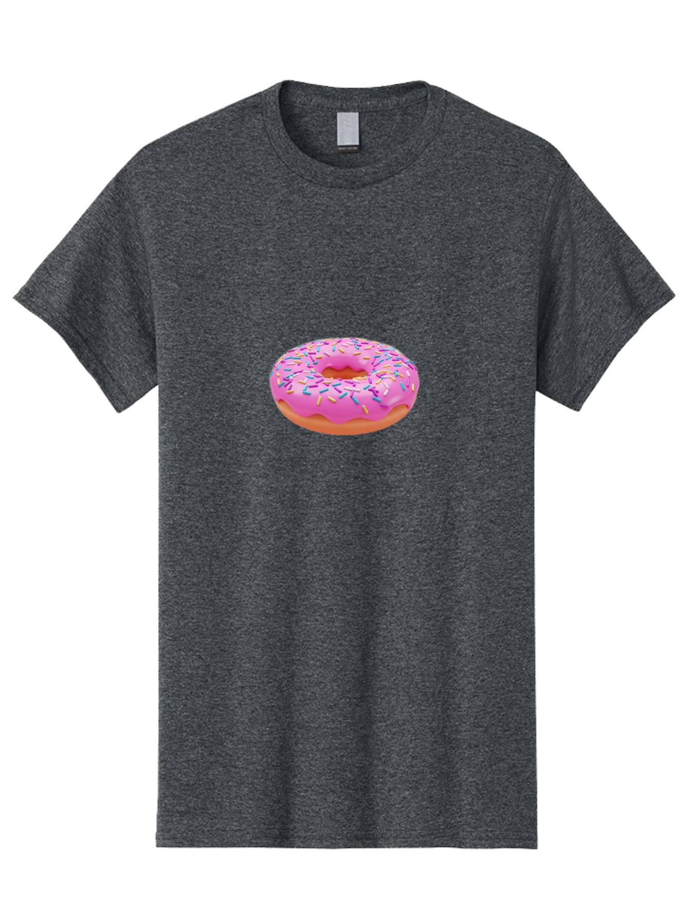 Donut-4 Men'S Graphic Tee, 100% Cotton, Comfortable Casual Summer Wear, Machine Washable, Pink Frosted Donut, Donut With Sprinkles, Sweet Treat, Colorful Dessert, Sugary Snack, Baked Goods, Tasty Pastry, Donut Illustration Baa498