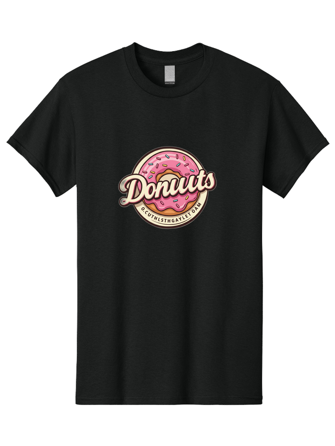 Donuts-2 Men'S Graphic Tee, 100% Cotton, Comfortable Casual Summer Wear, Machine Washable, Pink Frosted Donut, Sprinkles, Sweet Treats, Dessert, Baked Goods, Tasty Pastry, Colorful, Donuts, Whimsical Design, Playful Typography, Fun Food Baa520