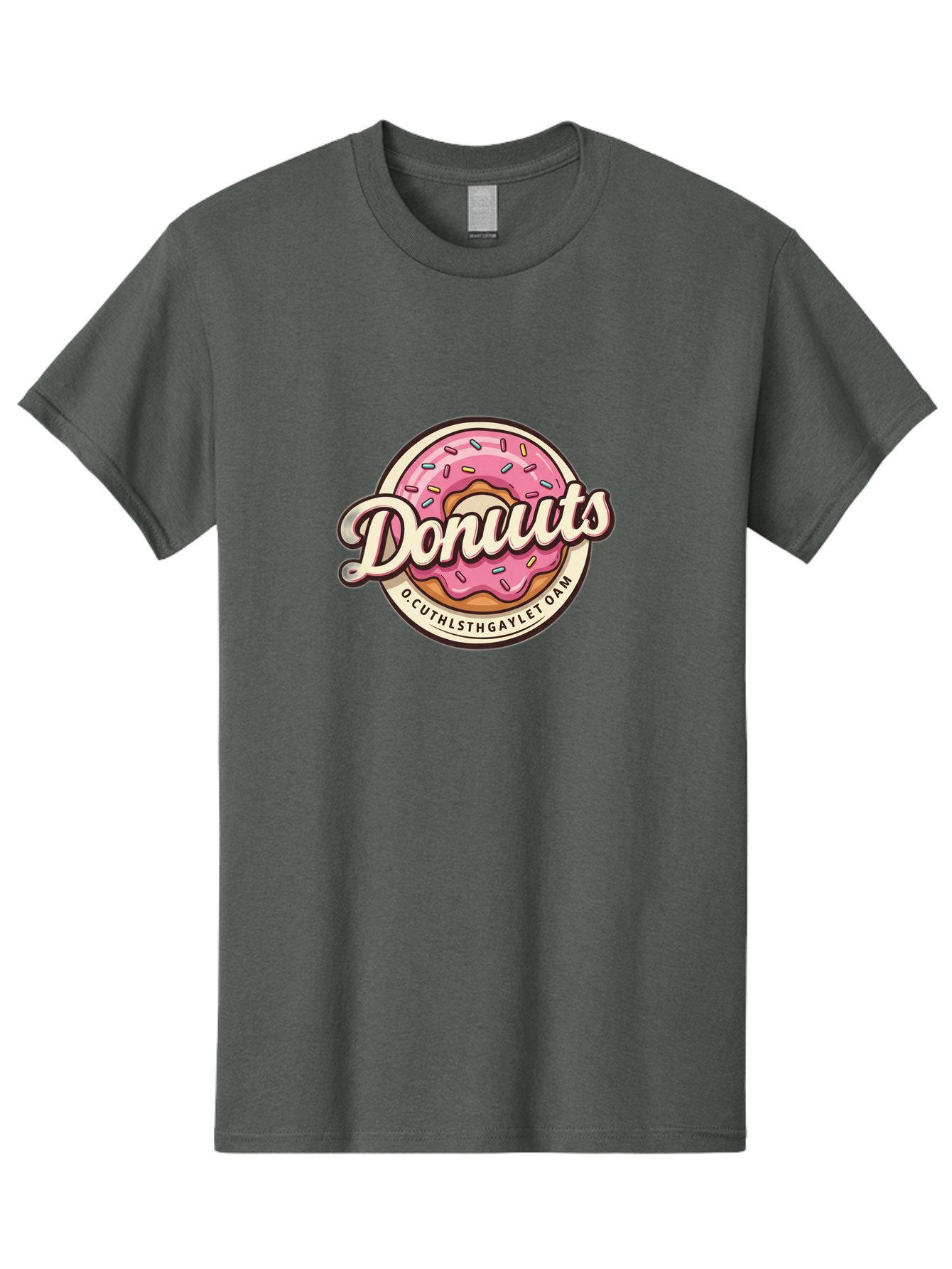 Donuts-2 Men'S Graphic Tee, 100% Cotton, Comfortable Casual Summer Wear, Machine Washable, Pink Frosted Donut, Sprinkles, Sweet Treats, Dessert, Baked Goods, Tasty Pastry, Colorful, Donuts, Whimsical Design, Playful Typography, Fun Food Baa520