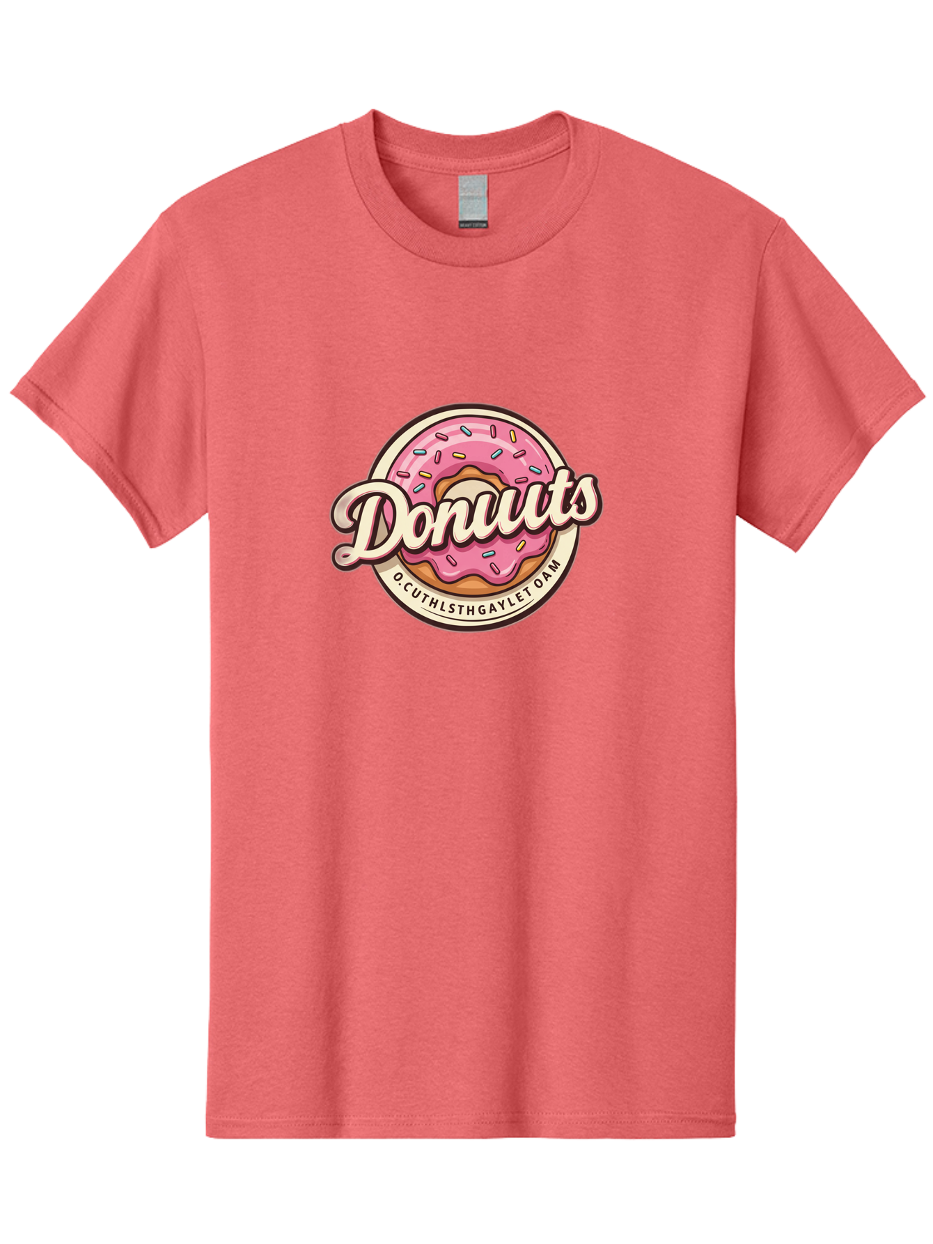 Donuts-2 Men'S Graphic Tee, 100% Cotton, Comfortable Casual Summer Wear, Machine Washable, Pink Frosted Donut, Sprinkles, Sweet Treats, Dessert, Baked Goods, Tasty Pastry, Colorful, Donuts, Whimsical Design, Playful Typography, Fun Food Baa520
