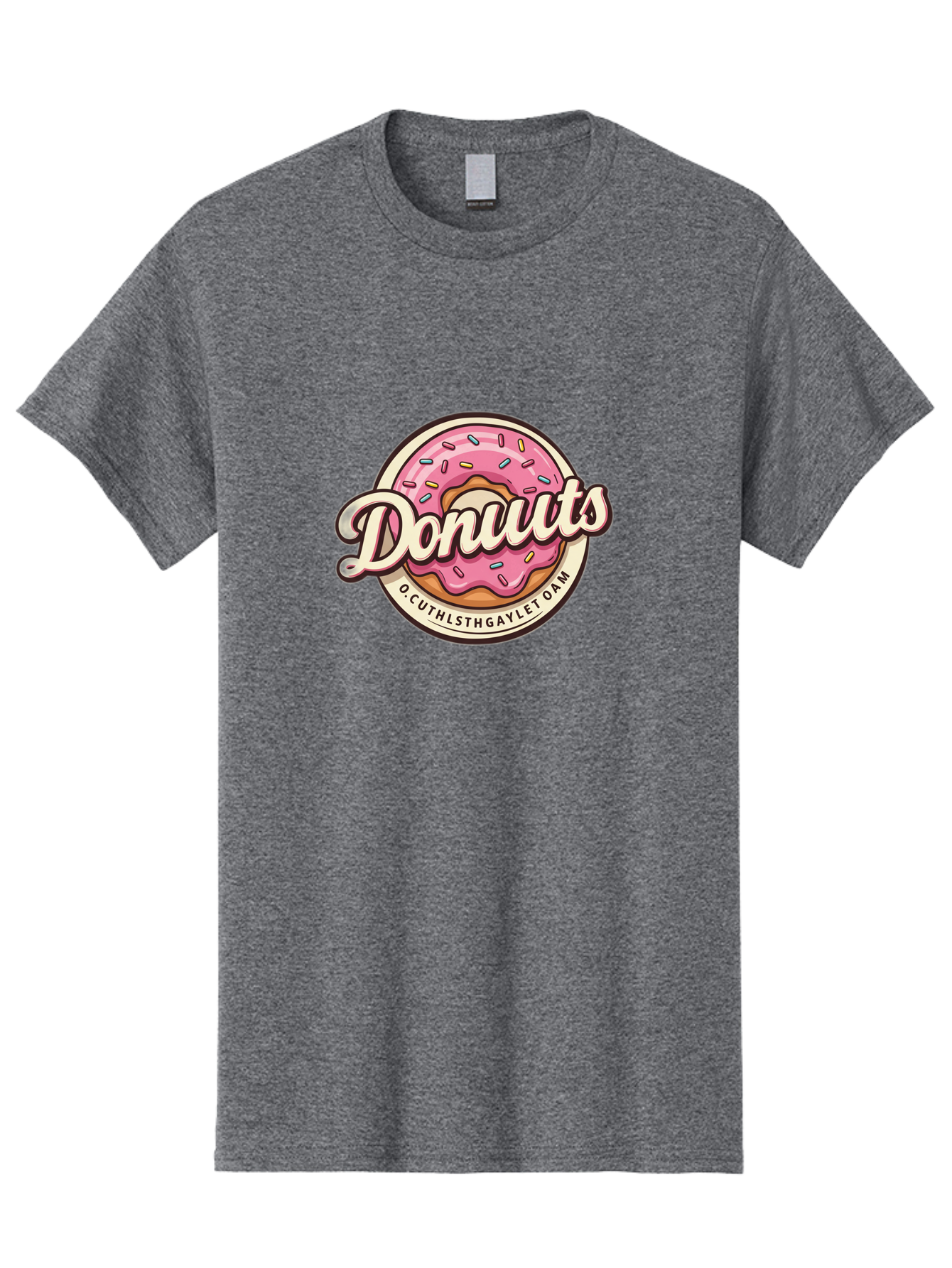 Donuts-2 Men'S Graphic Tee, 100% Cotton, Comfortable Casual Summer Wear, Machine Washable, Pink Frosted Donut, Sprinkles, Sweet Treats, Dessert, Baked Goods, Tasty Pastry, Colorful, Donuts, Whimsical Design, Playful Typography, Fun Food Baa520