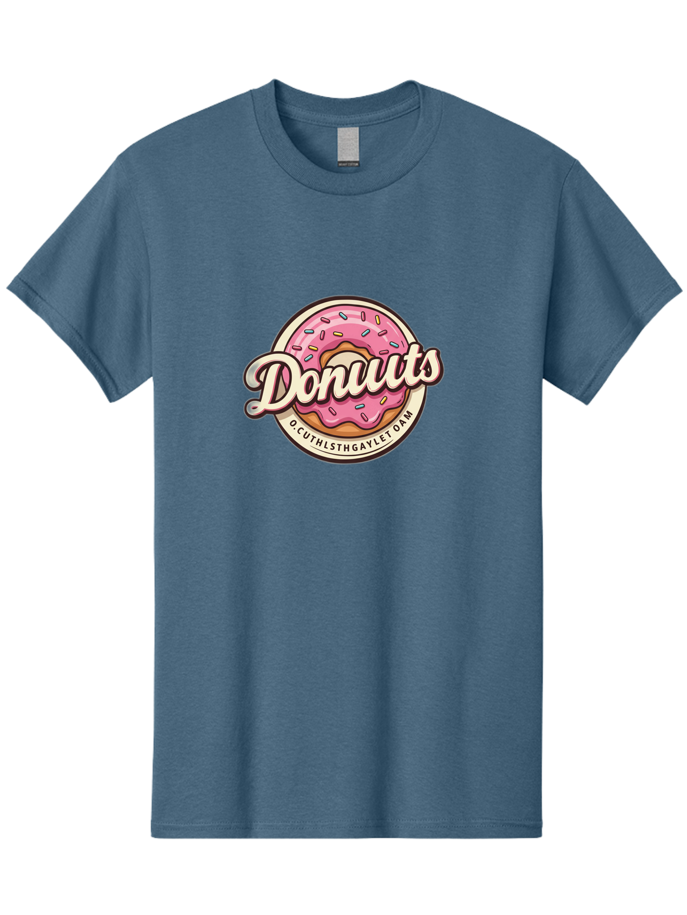 Donuts-2 Men'S Graphic Tee, 100% Cotton, Comfortable Casual Summer Wear, Machine Washable, Pink Frosted Donut, Sprinkles, Sweet Treats, Dessert, Baked Goods, Tasty Pastry, Colorful, Donuts, Whimsical Design, Playful Typography, Fun Food Baa520