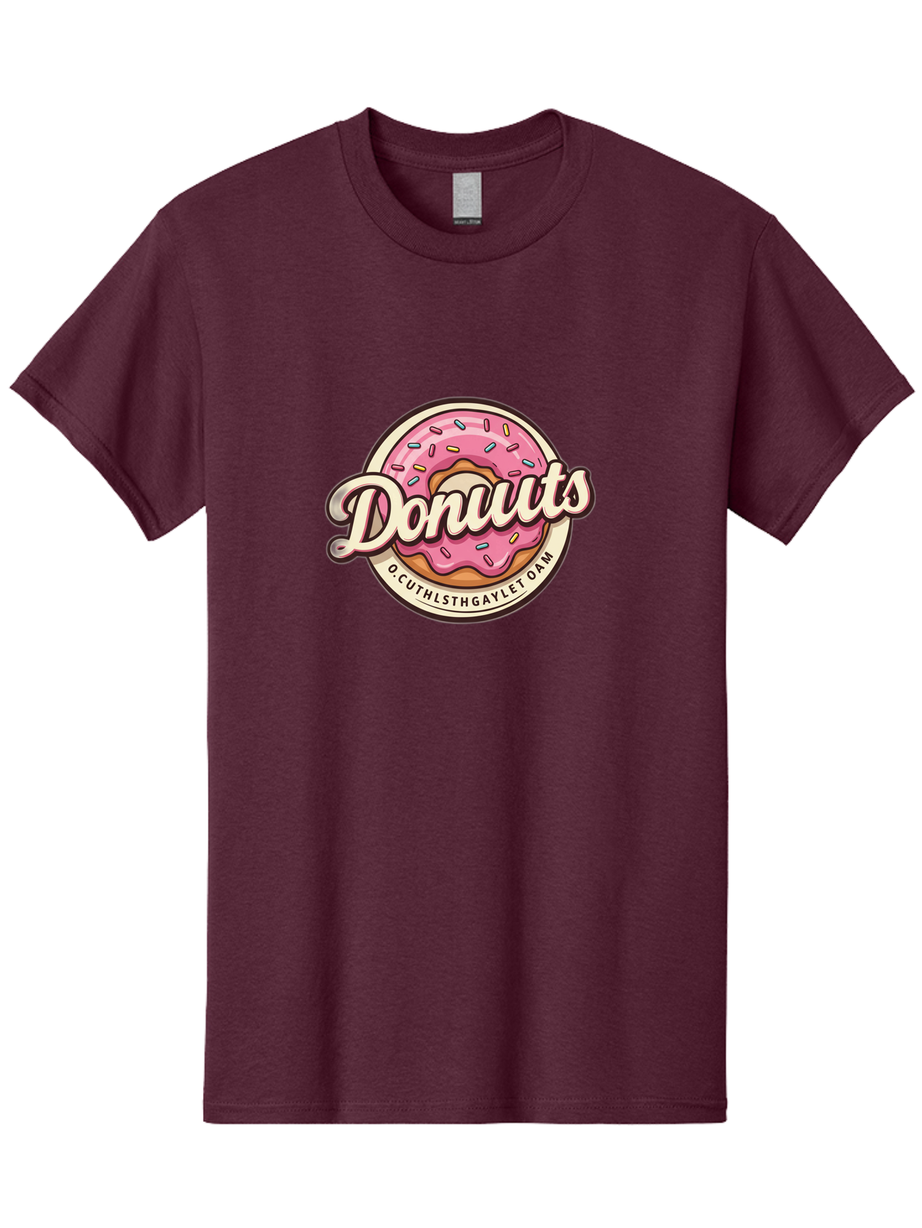 Donuts-2 Men'S Graphic Tee, 100% Cotton, Comfortable Casual Summer Wear, Machine Washable, Pink Frosted Donut, Sprinkles, Sweet Treats, Dessert, Baked Goods, Tasty Pastry, Colorful, Donuts, Whimsical Design, Playful Typography, Fun Food Baa520