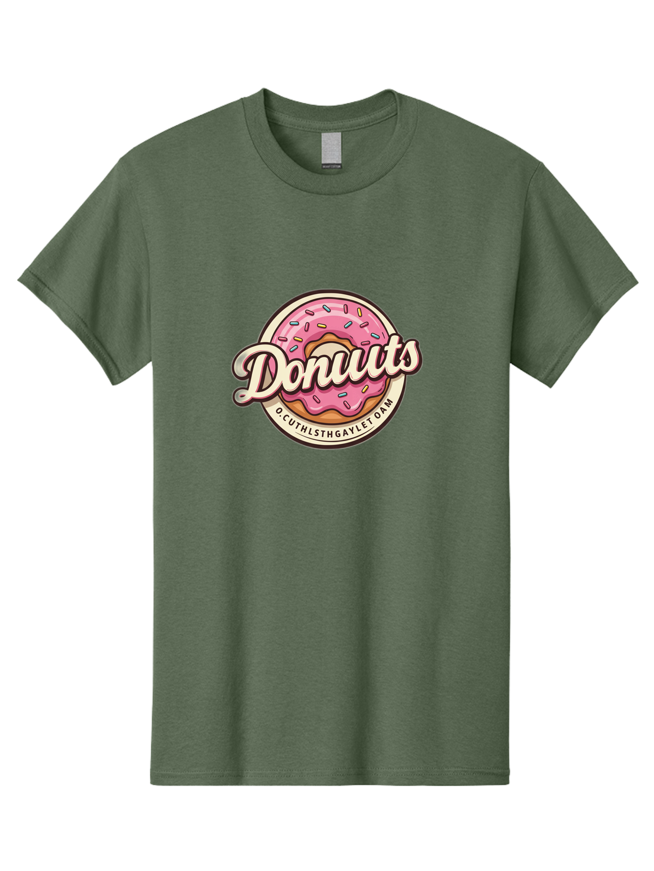 Donuts-2 Men'S Graphic Tee, 100% Cotton, Comfortable Casual Summer Wear, Machine Washable, Pink Frosted Donut, Sprinkles, Sweet Treats, Dessert, Baked Goods, Tasty Pastry, Colorful, Donuts, Whimsical Design, Playful Typography, Fun Food Baa520