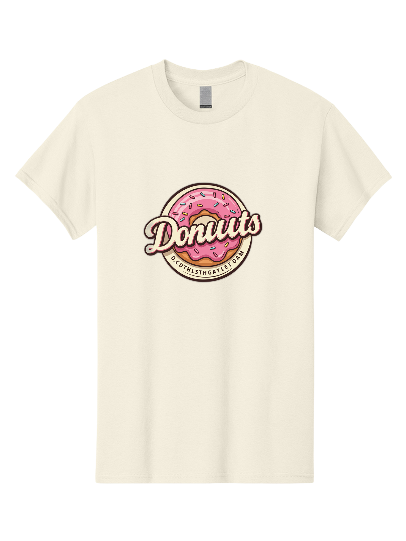 Donuts-2 Men'S Graphic Tee, 100% Cotton, Comfortable Casual Summer Wear, Machine Washable, Pink Frosted Donut, Sprinkles, Sweet Treats, Dessert, Baked Goods, Tasty Pastry, Colorful, Donuts, Whimsical Design, Playful Typography, Fun Food Baa520