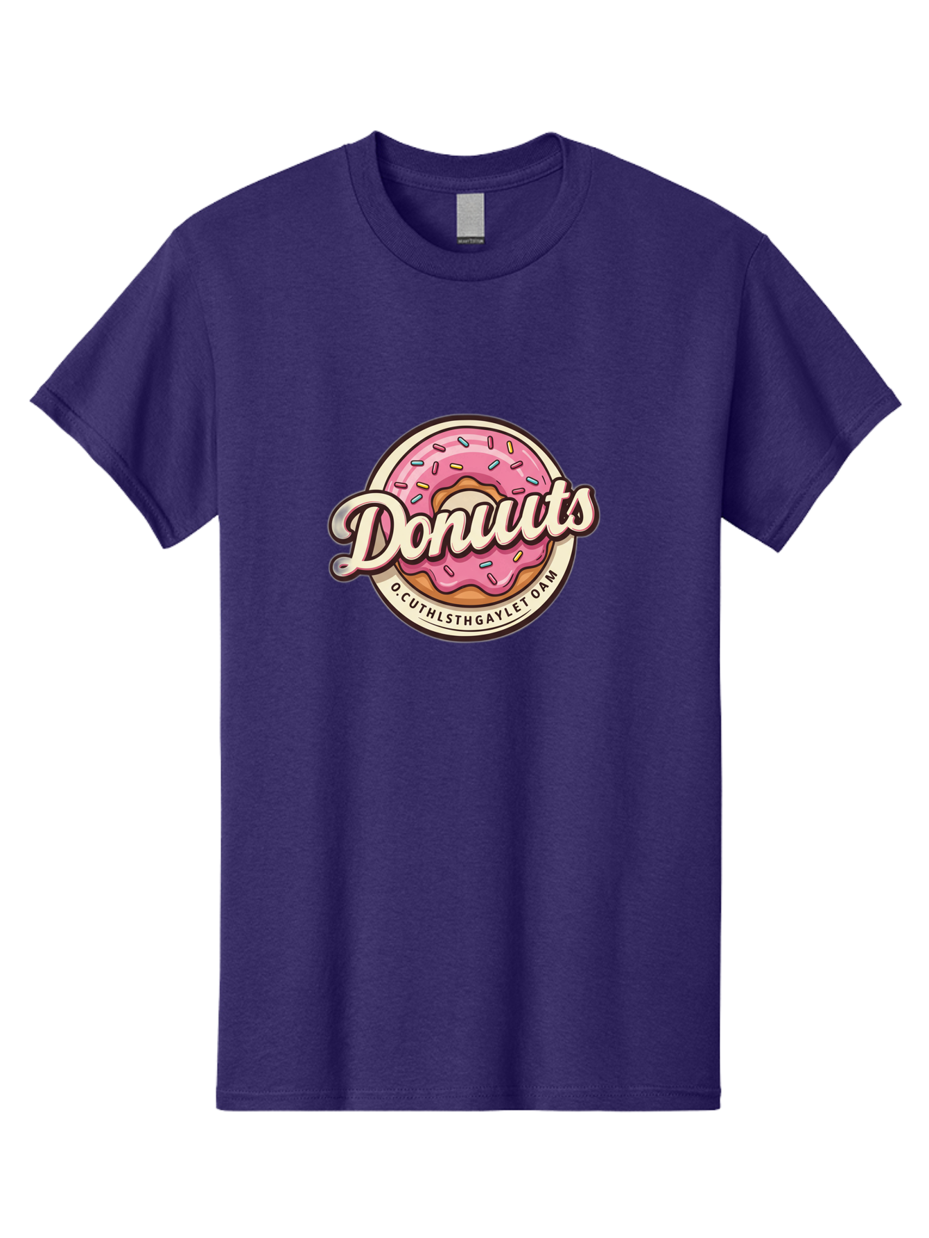 Donuts-2 Men'S Graphic Tee, 100% Cotton, Comfortable Casual Summer Wear, Machine Washable, Pink Frosted Donut, Sprinkles, Sweet Treats, Dessert, Baked Goods, Tasty Pastry, Colorful, Donuts, Whimsical Design, Playful Typography, Fun Food Baa520