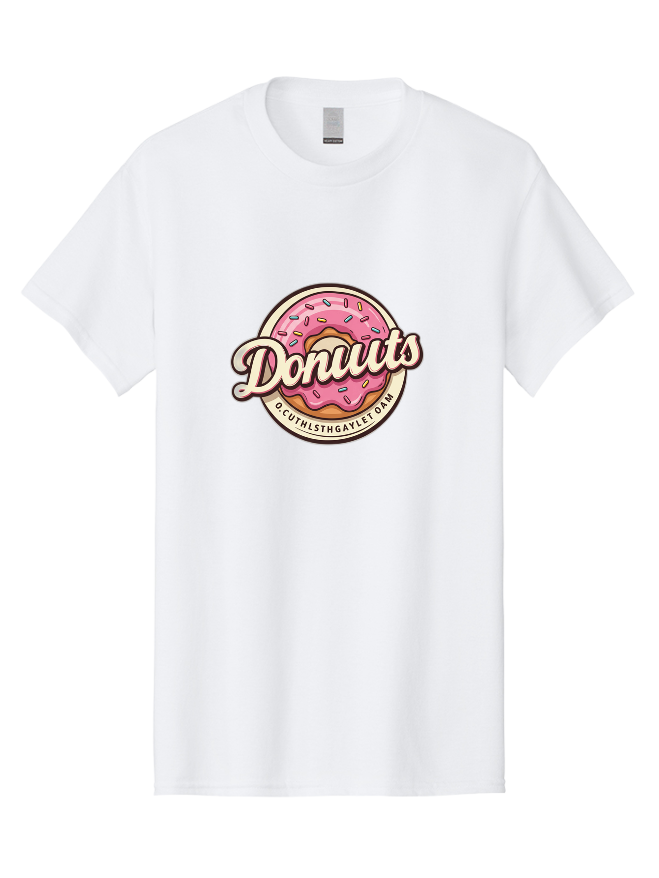 Donuts-2 Men'S Graphic Tee, 100% Cotton, Comfortable Casual Summer Wear, Machine Washable, Pink Frosted Donut, Sprinkles, Sweet Treats, Dessert, Baked Goods, Tasty Pastry, Colorful, Donuts, Whimsical Design, Playful Typography, Fun Food Baa520