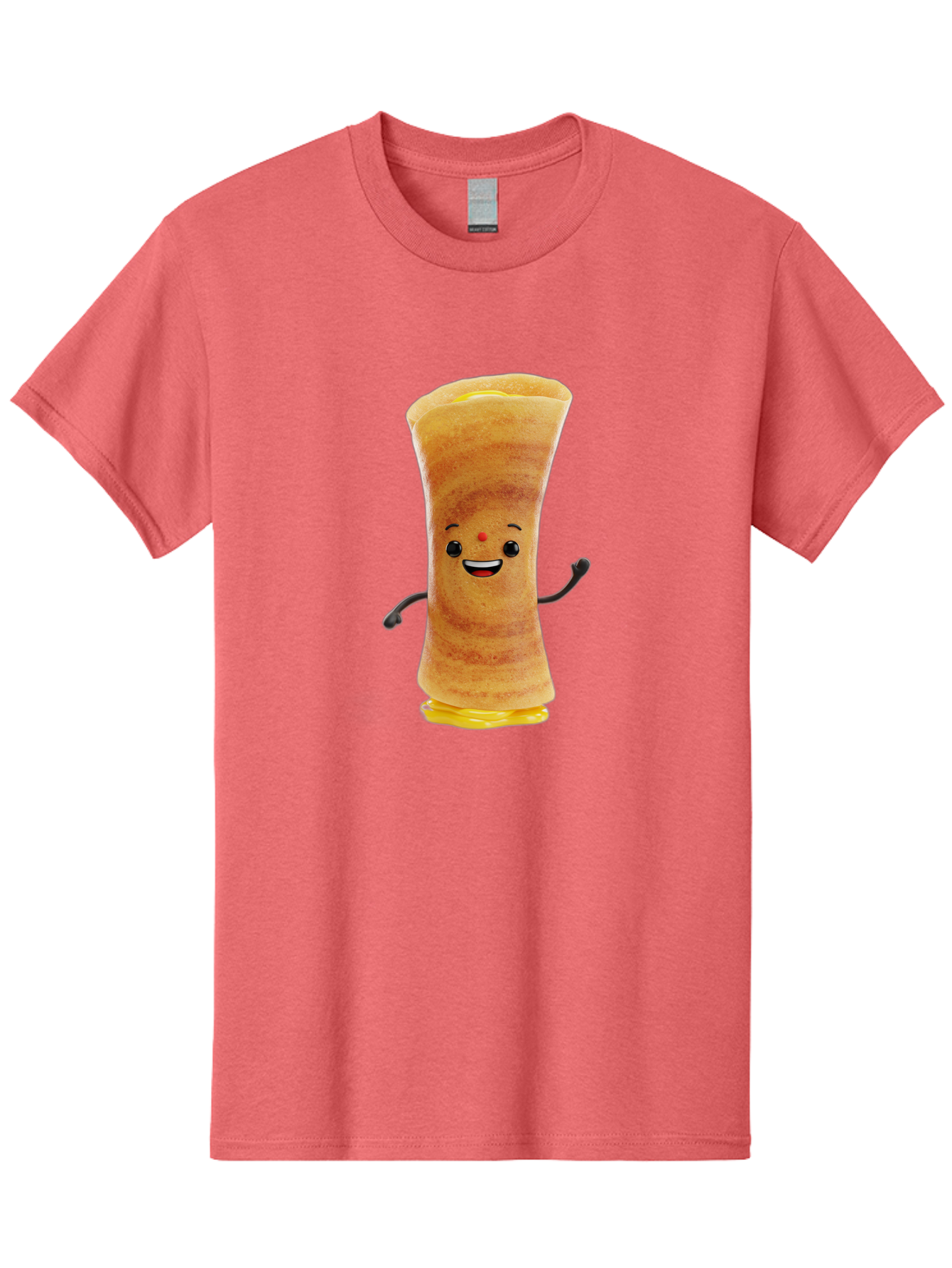Dosa-Baby Men'S Graphic Tee, 100% Cotton, Comfortable Casual Summer Wear, Machine Washable, Indian Dessert, Jalebi Character, Cartoon Jalebi, Indian Sweet, Orange Treat, Smiling Jalebi, Crispy Dessert, Festive Food, Sweet Delight, Happy Food Baa537