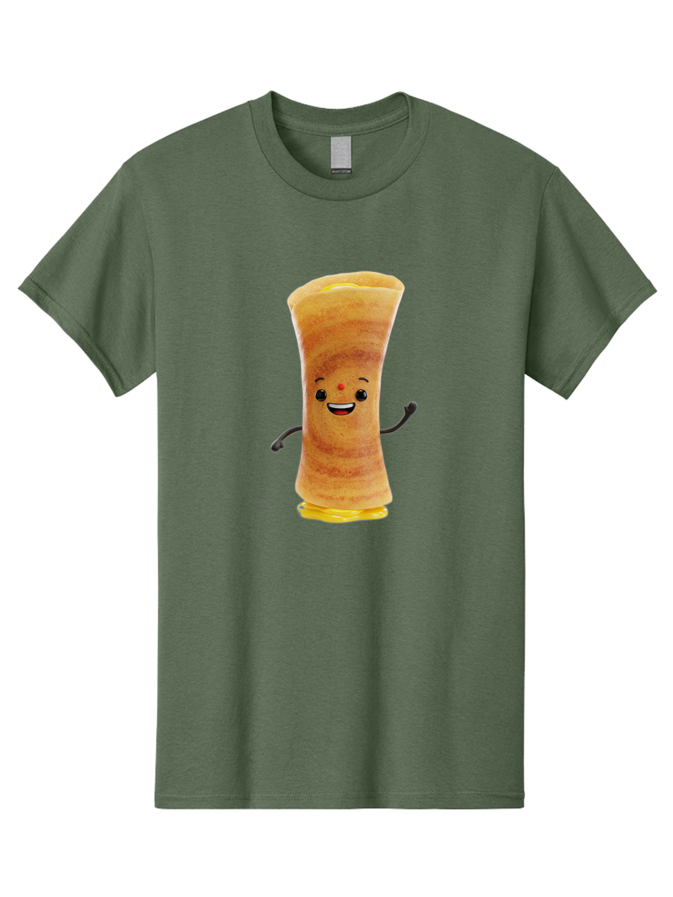 Dosa-Baby Men'S Graphic Tee, 100% Cotton, Comfortable Casual Summer Wear, Machine Washable, Indian Dessert, Jalebi Character, Cartoon Jalebi, Indian Sweet, Orange Treat, Smiling Jalebi, Crispy Dessert, Festive Food, Sweet Delight, Happy Food Baa537
