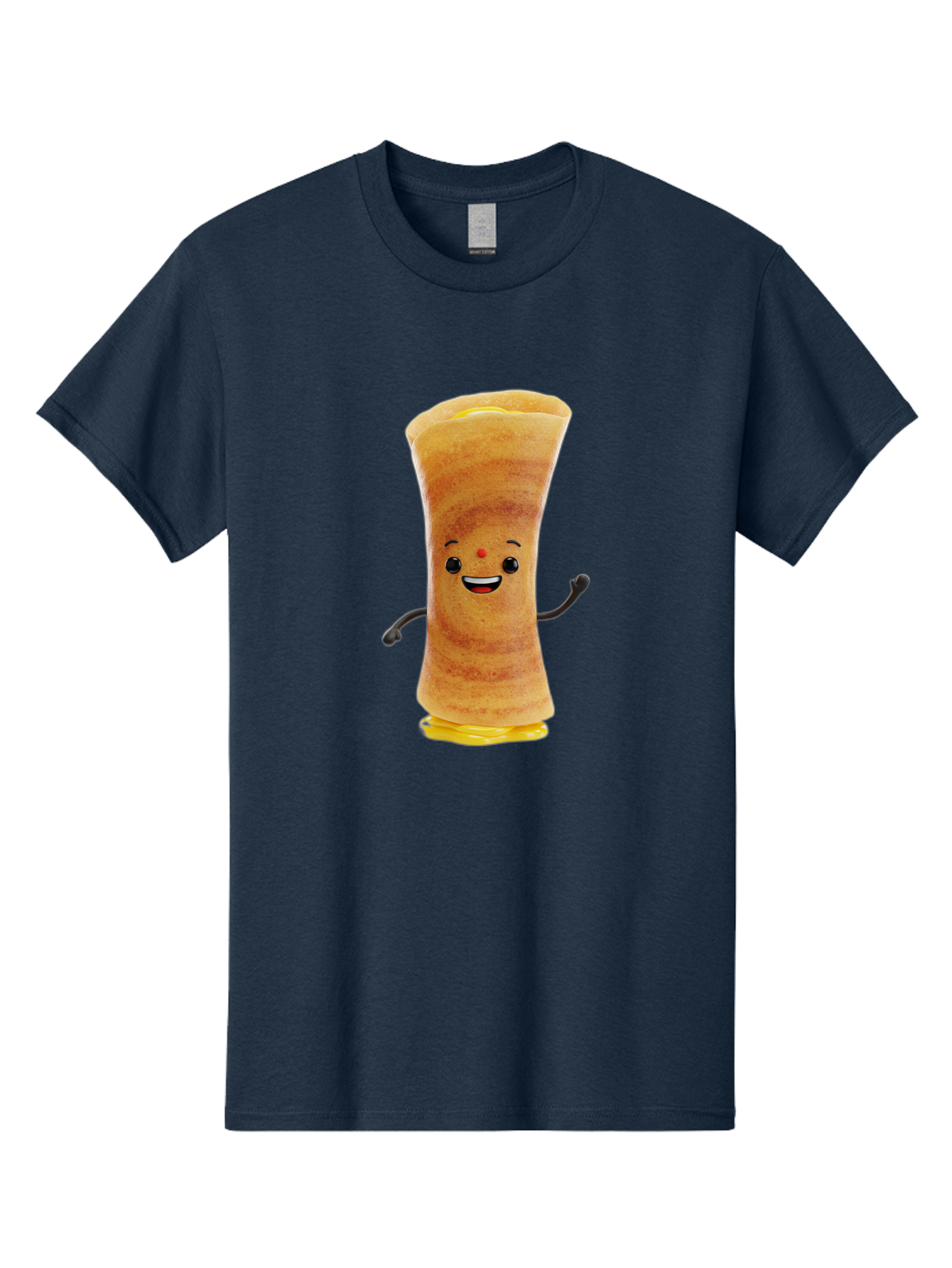 Dosa-Baby Men'S Graphic Tee, 100% Cotton, Comfortable Casual Summer Wear, Machine Washable, Indian Dessert, Jalebi Character, Cartoon Jalebi, Indian Sweet, Orange Treat, Smiling Jalebi, Crispy Dessert, Festive Food, Sweet Delight, Happy Food Baa537