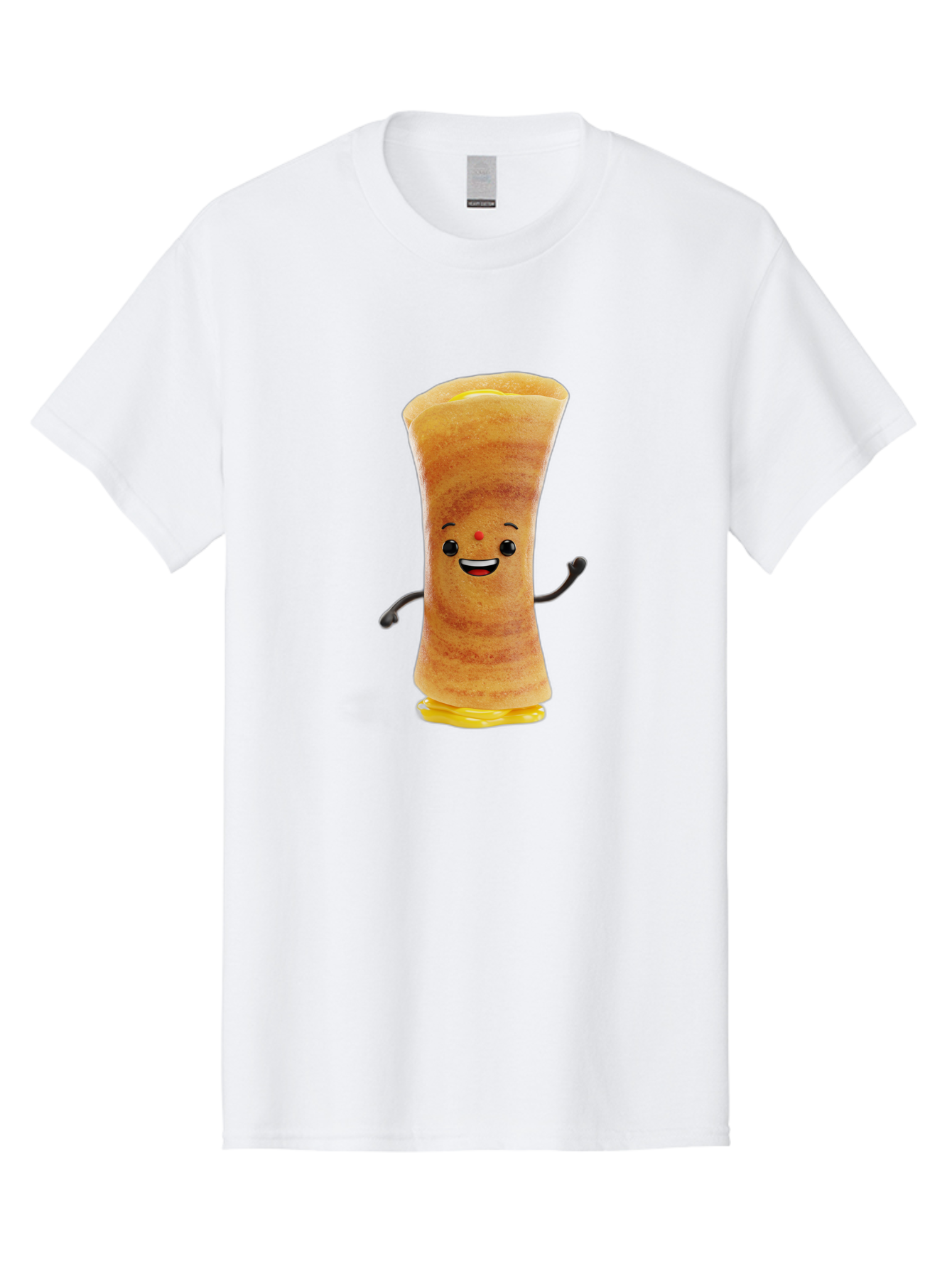 Dosa-Baby Men'S Graphic Tee, 100% Cotton, Comfortable Casual Summer Wear, Machine Washable, Indian Dessert, Jalebi Character, Cartoon Jalebi, Indian Sweet, Orange Treat, Smiling Jalebi, Crispy Dessert, Festive Food, Sweet Delight, Happy Food Baa537