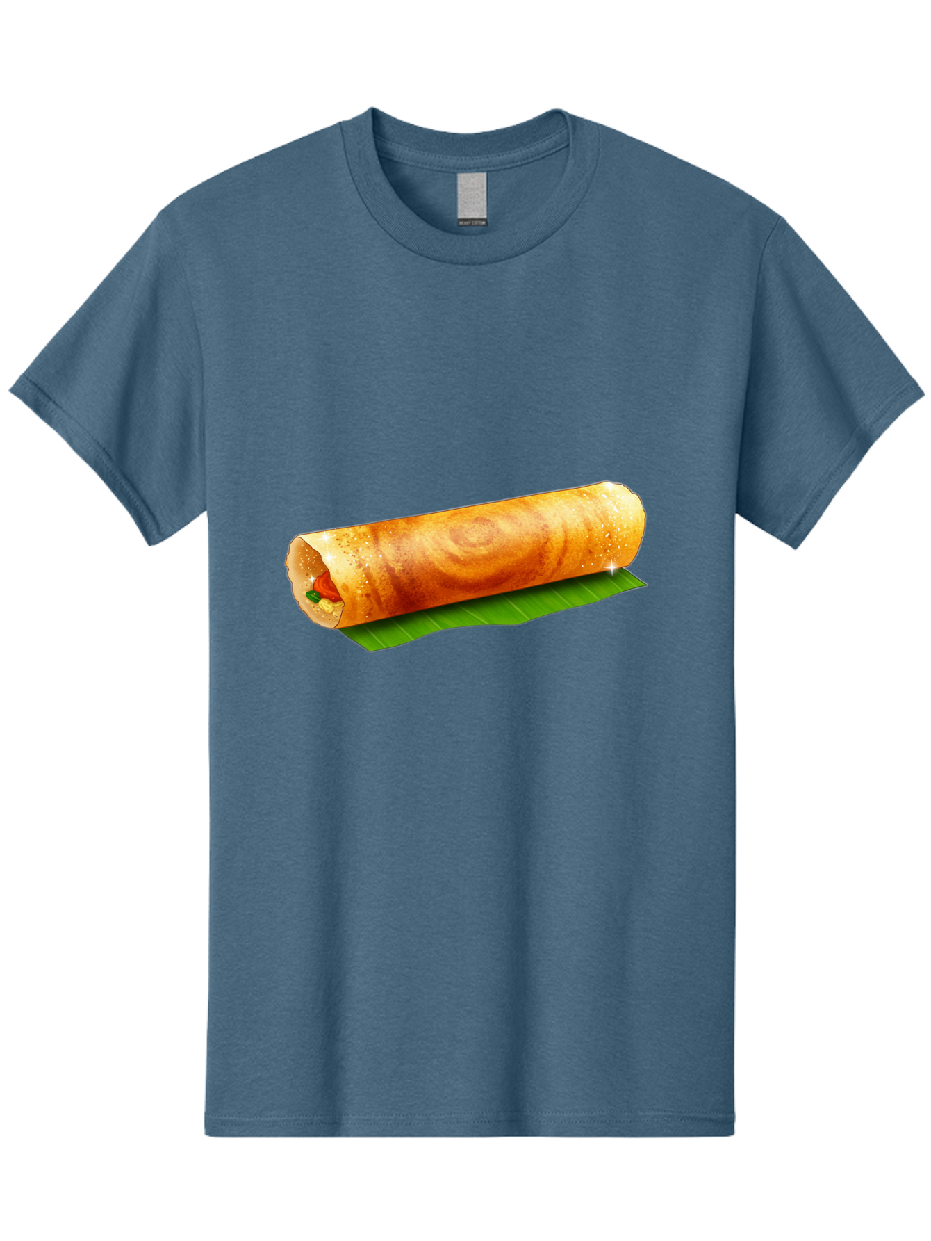 Dosa-Roll Men'S Graphic Tee, 100% Cotton, Comfortable Casual Summer Wear, Machine Washable, Crispy Spring Roll, Golden Brown, Fried Delicacy, Asian Cuisine, Savory Filling, Delicious Snack, Appetizing Treat, Finger Food Baa542
