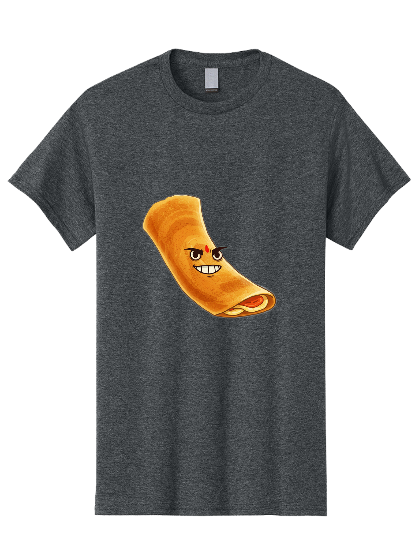 Dosa Men'S Graphic Tee, 100% Cotton, Comfortable Casual Summer Wear, Machine Washable, Cartoon Dosa, South Indian Cuisine, Masala Dosa, Traditional Food, Dosa With Filling, Authentic Indian Dish, Crispy Crepe, Flavorful Meal, Indian Breakfast Baa545