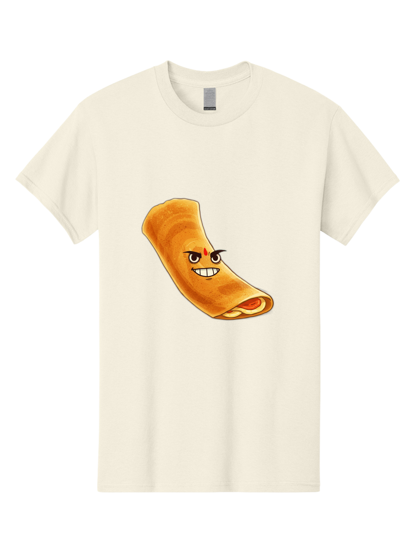 Dosa Men'S Graphic Tee, 100% Cotton, Comfortable Casual Summer Wear, Machine Washable, Cartoon Dosa, South Indian Cuisine, Masala Dosa, Traditional Food, Dosa With Filling, Authentic Indian Dish, Crispy Crepe, Flavorful Meal, Indian Breakfast Baa545