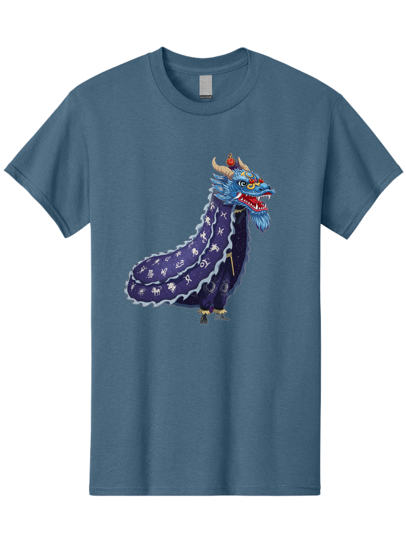 Dragon-Zodiac Men'S Graphic Tee, 100% Cotton, Comfortable Casual Summer Wear, Machine Washable, Mythical Dragon, Zodiac Signs, Astrology Symbols, Fantasy Creature, Zodiac Wheel, Mystical Being, Dragon Illustration, Cosmic Art Baa562