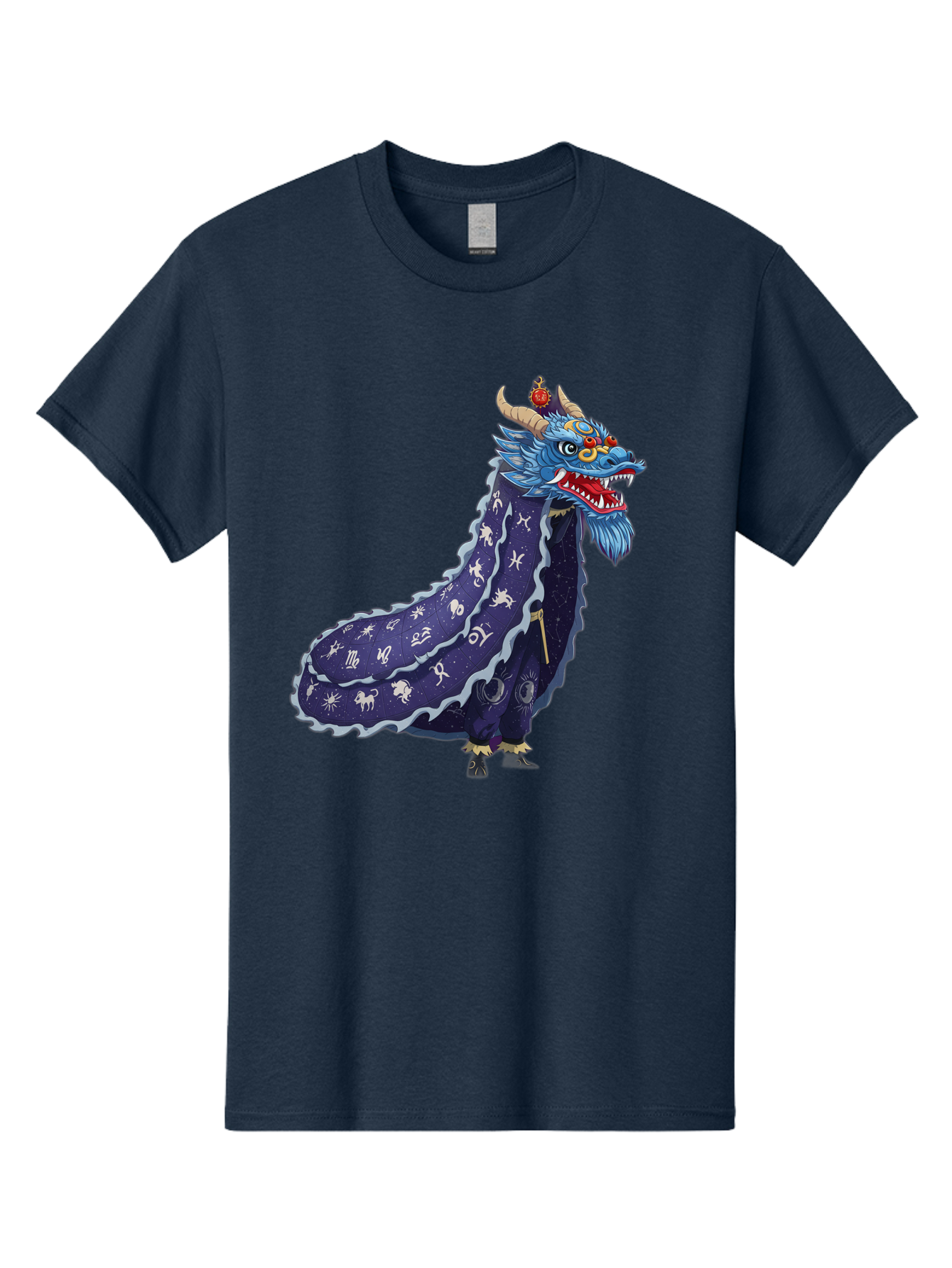 Dragon-Zodiac Men'S Graphic Tee, 100% Cotton, Comfortable Casual Summer Wear, Machine Washable, Mythical Dragon, Zodiac Signs, Astrology Symbols, Fantasy Creature, Zodiac Wheel, Mystical Being, Dragon Illustration, Cosmic Art Baa562