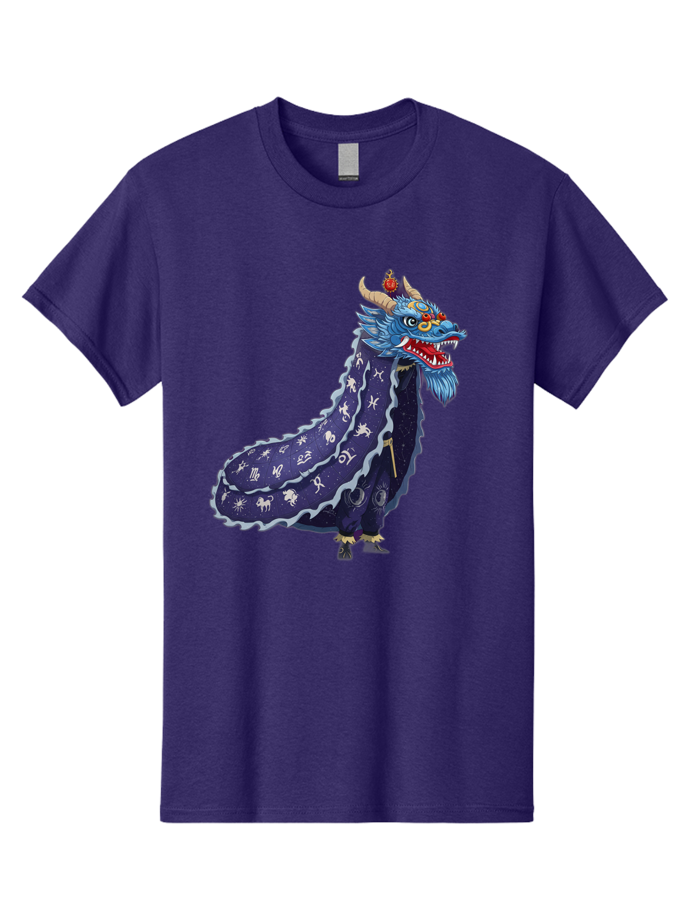 Dragon-Zodiac Men'S Graphic Tee, 100% Cotton, Comfortable Casual Summer Wear, Machine Washable, Mythical Dragon, Zodiac Signs, Astrology Symbols, Fantasy Creature, Zodiac Wheel, Mystical Being, Dragon Illustration, Cosmic Art Baa562