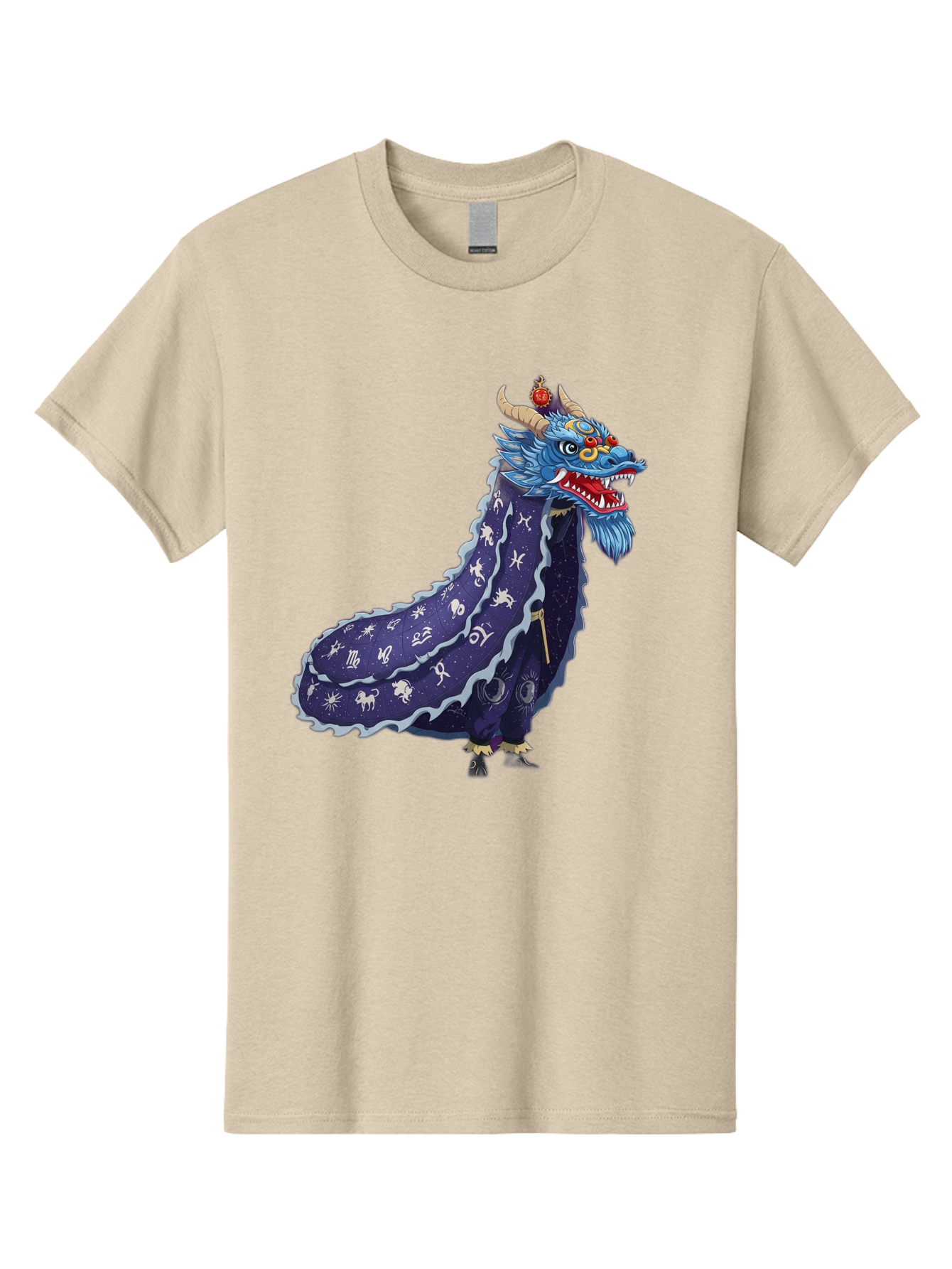 Dragon-Zodiac Men'S Graphic Tee, 100% Cotton, Comfortable Casual Summer Wear, Machine Washable, Mythical Dragon, Zodiac Signs, Astrology Symbols, Fantasy Creature, Zodiac Wheel, Mystical Being, Dragon Illustration, Cosmic Art Baa562