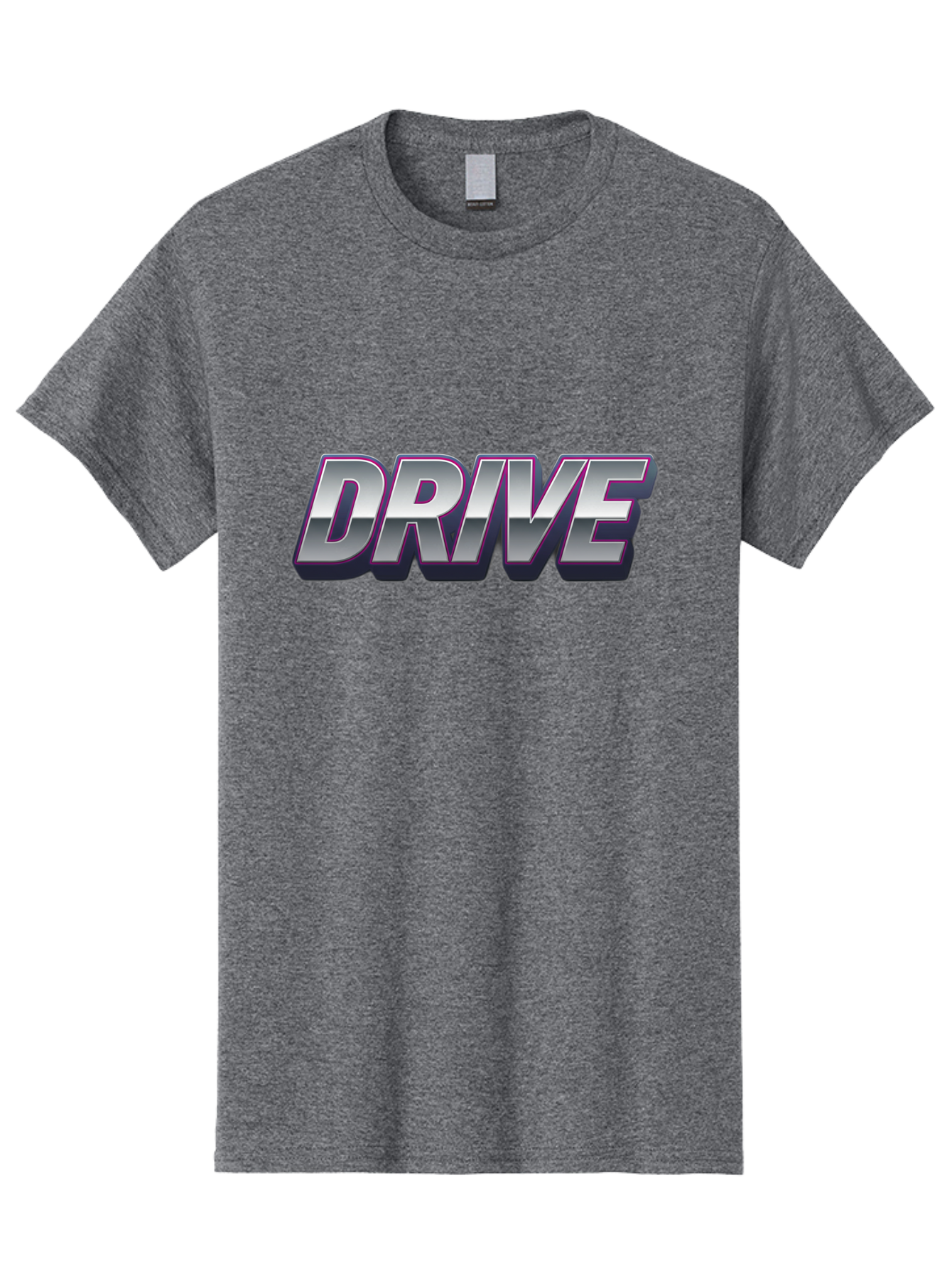 Drive Men'S Graphic Tee, 100% Cotton, Comfortable Casual Summer Wear, Machine Washable, Drive, Bold Typography, Silver Metallic Text, Motivational Phrase, Modern Design, Sleek Font, Dynamic Graphics, Stylish Lettering Baa565
