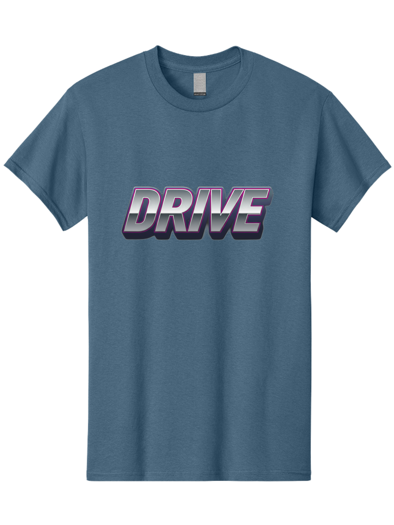 Drive Men'S Graphic Tee, 100% Cotton, Comfortable Casual Summer Wear, Machine Washable, Drive, Bold Typography, Silver Metallic Text, Motivational Phrase, Modern Design, Sleek Font, Dynamic Graphics, Stylish Lettering Baa565